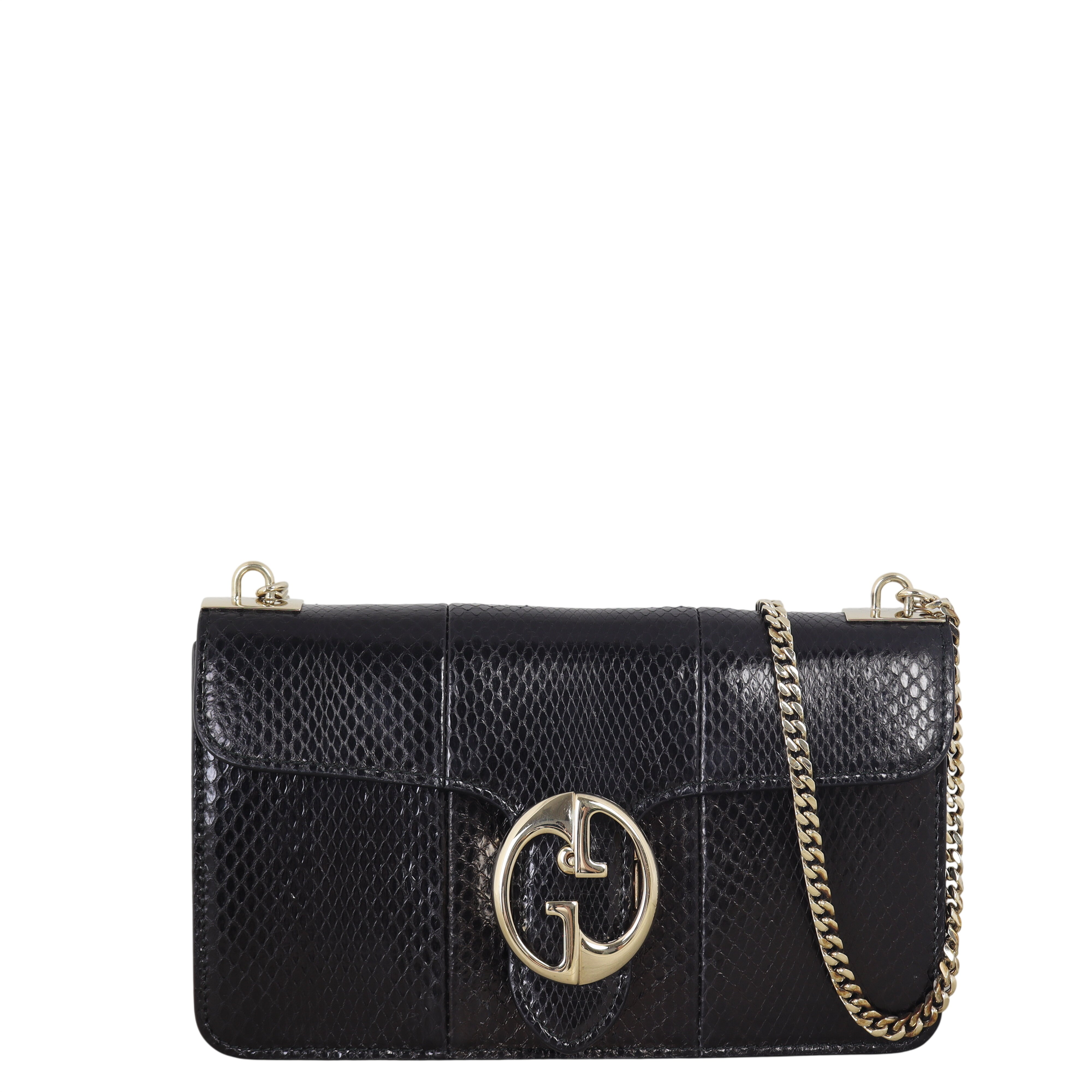 Gucci 1973 Flap Shoulder Bag Python