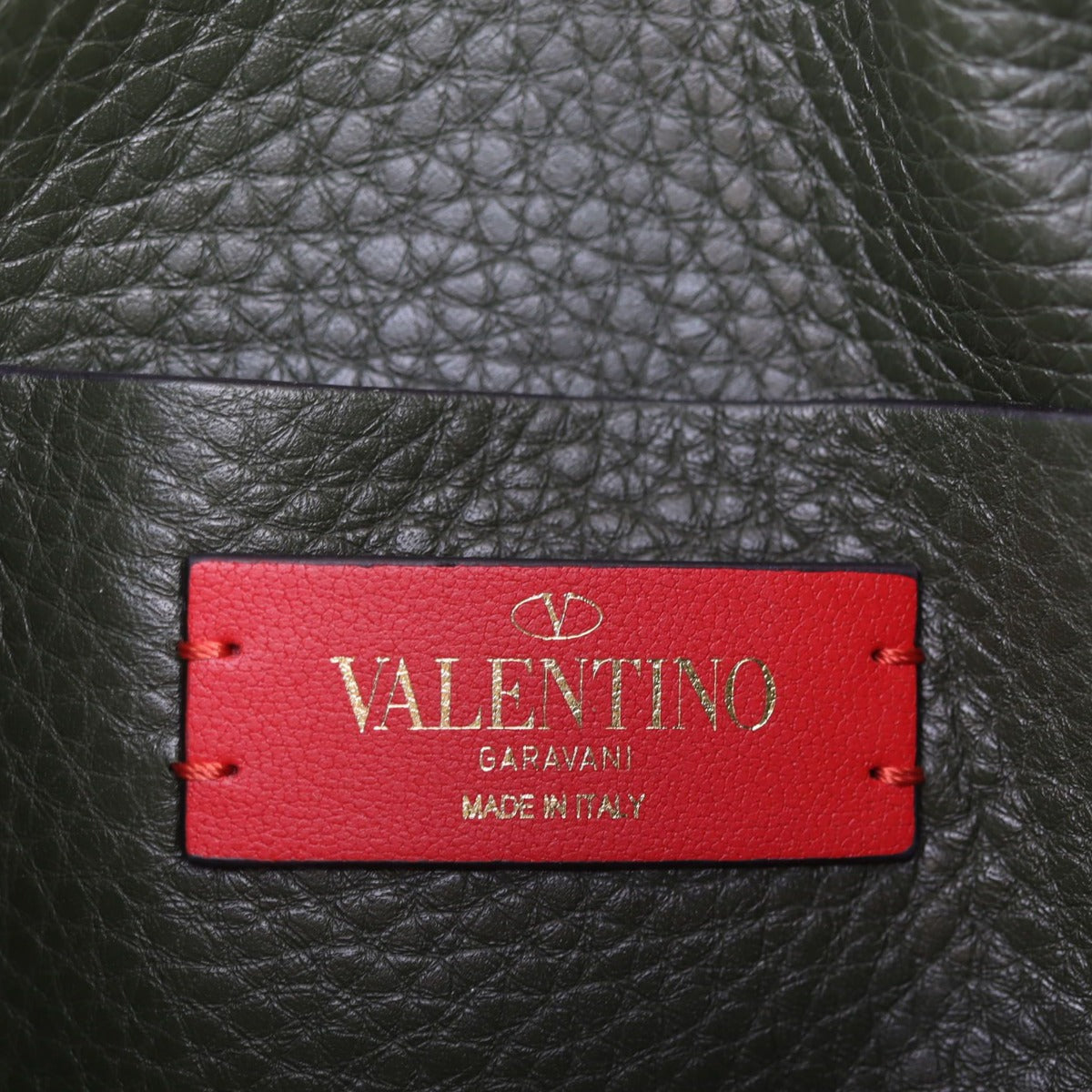 Valentino Rockstud Grainy Calfskin Backpack Stamp
