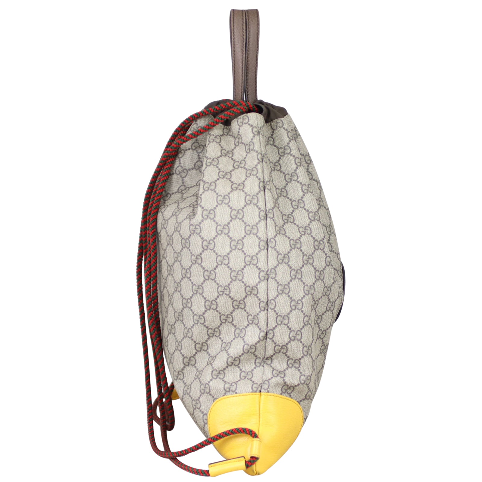 Gucci GG Supreme Neo Vintage Drawstring Backpack Side