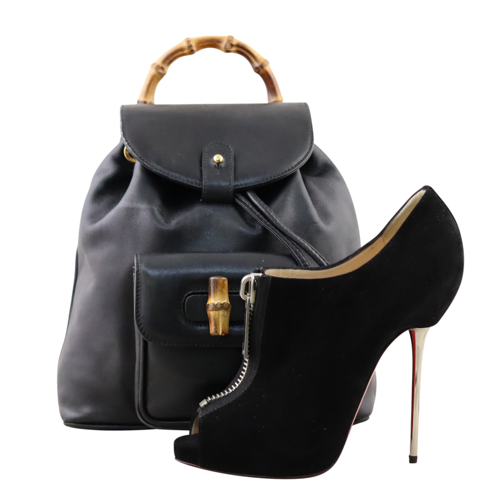 Gucci Bamboo Leather Mini Backpack Shoe