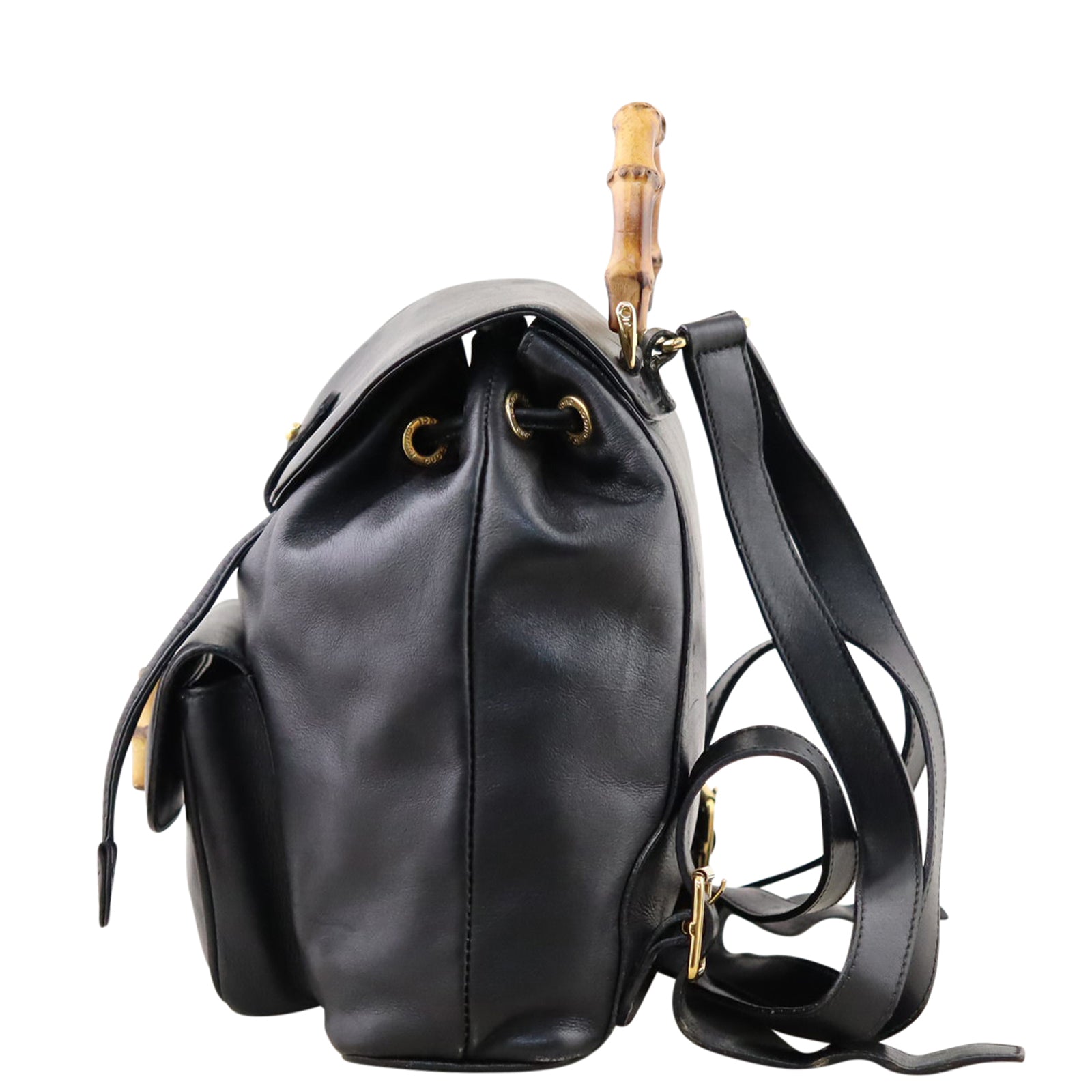 Gucci Bamboo Leather Mini Backpack Side