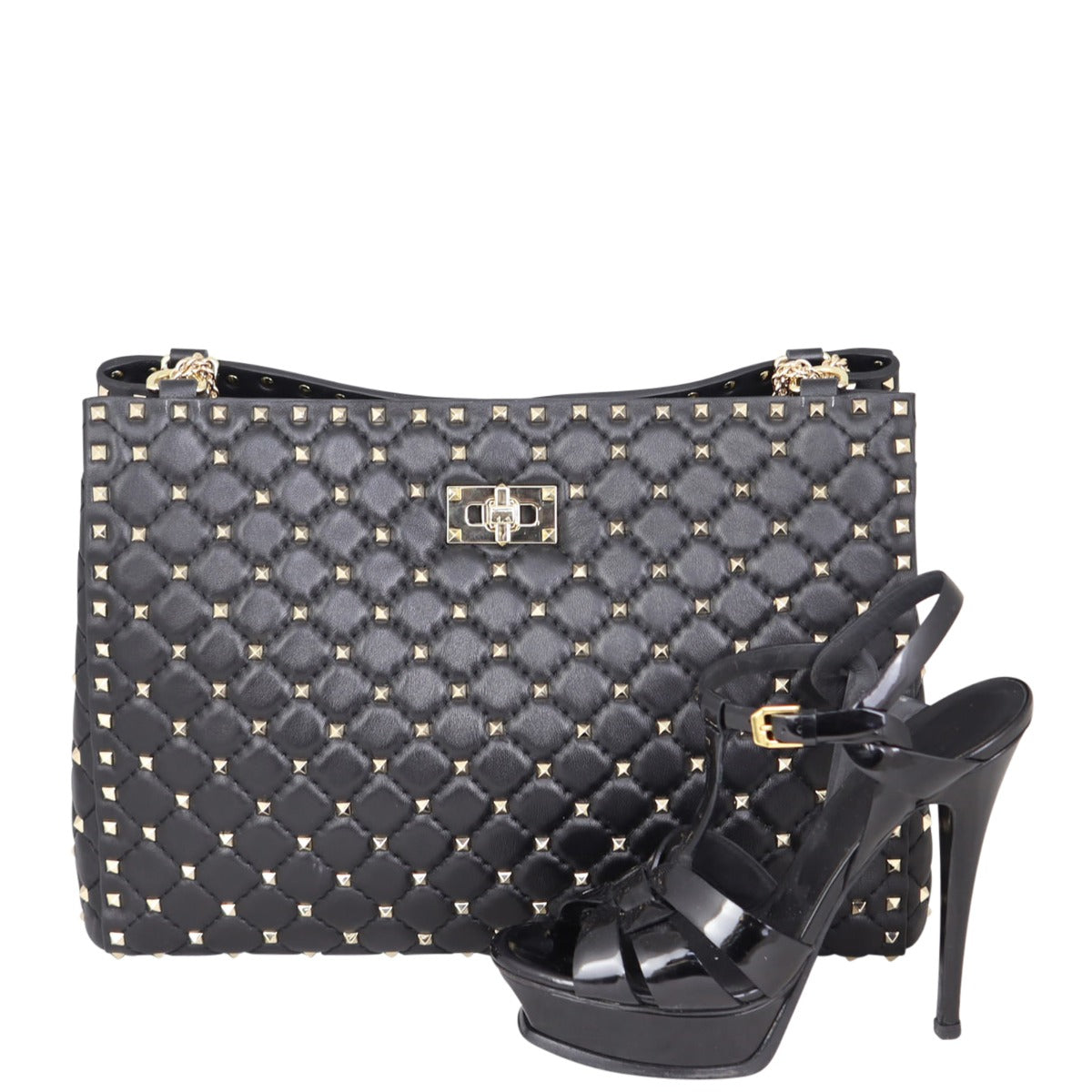 Valentino Rockstud Spike Tote Shoe
