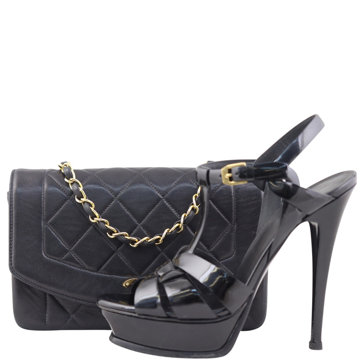 Chanel Vintage Quilted Diana Flap Bag Shoe
