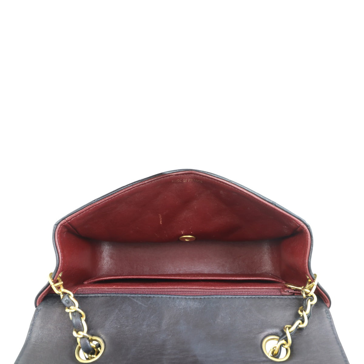 Chanel Vintage Quilted Diana Flap Bag Whole interior
