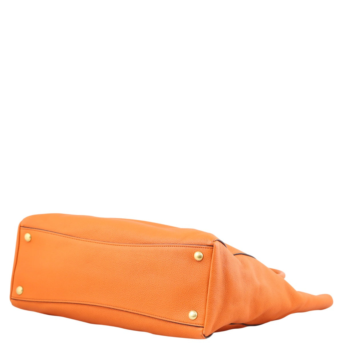 Prada Vitello Grain Shopping Tote (orange) Corner
