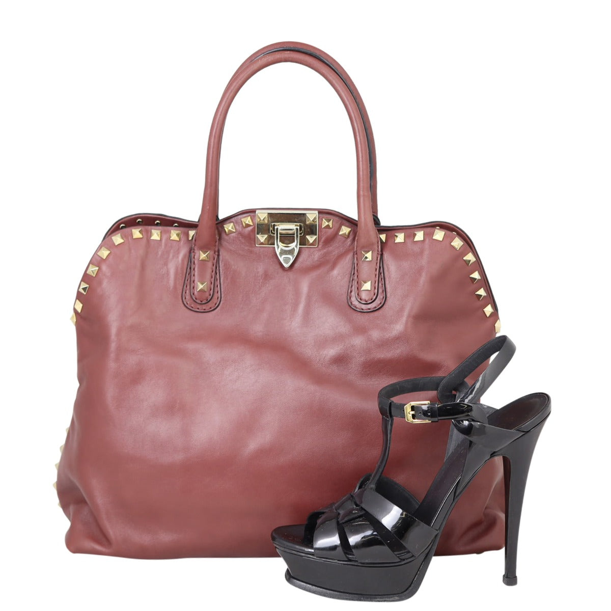 Valentino Rockstud Tall Tote Shoe
