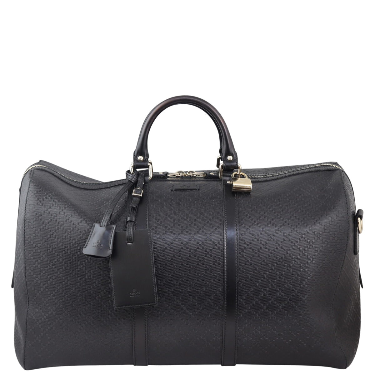 Gucci Bright Diamante Carry-On Duffle Bag (black) Front
