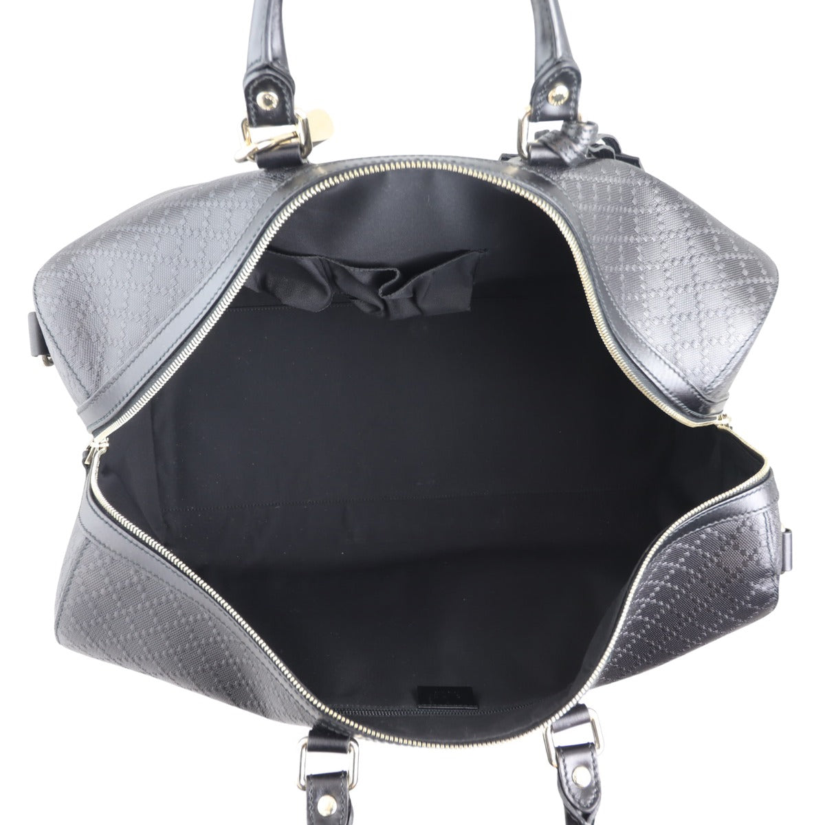 Gucci Bright Diamante Carry-On Duffle Bag (black) Whole interior
