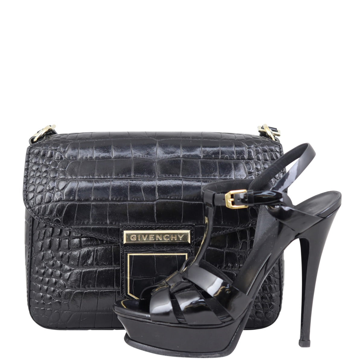 Givenchy Croc-Embossed Nobile Crossbody Shoe
