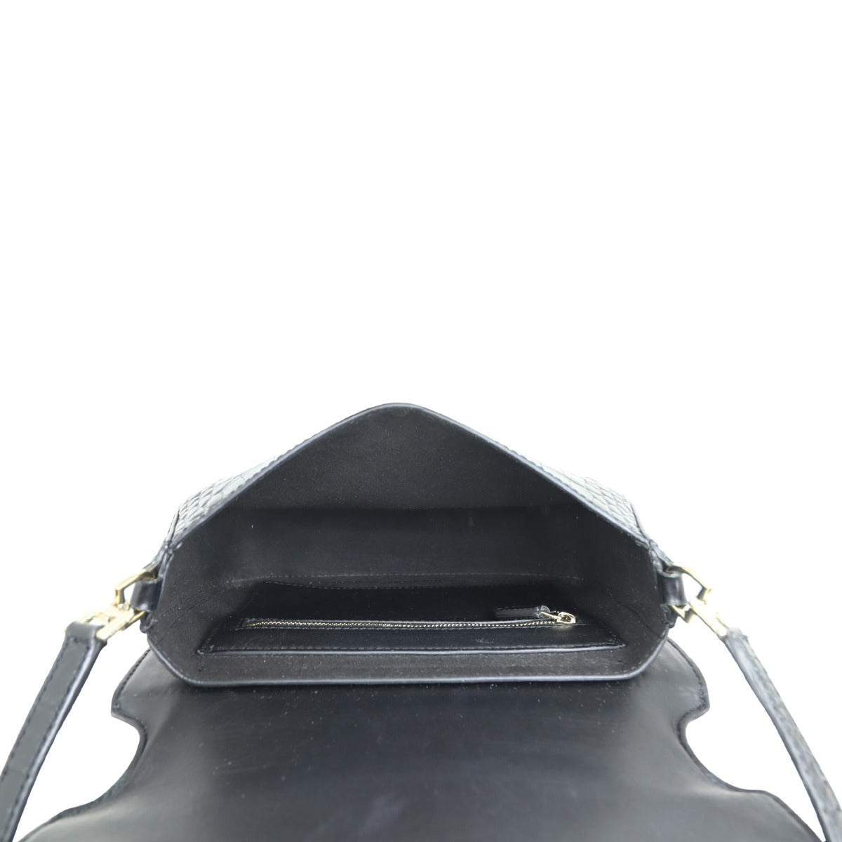 Givenchy Croc-Embossed Nobile Crossbody Whole interior
