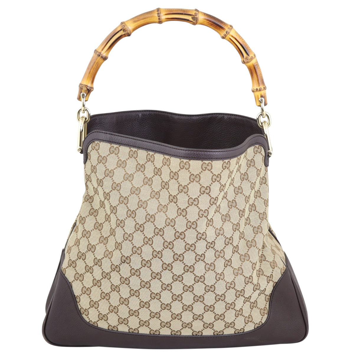 Gucci GG Canvas Diana Bamboo Shoulder Bag Back
