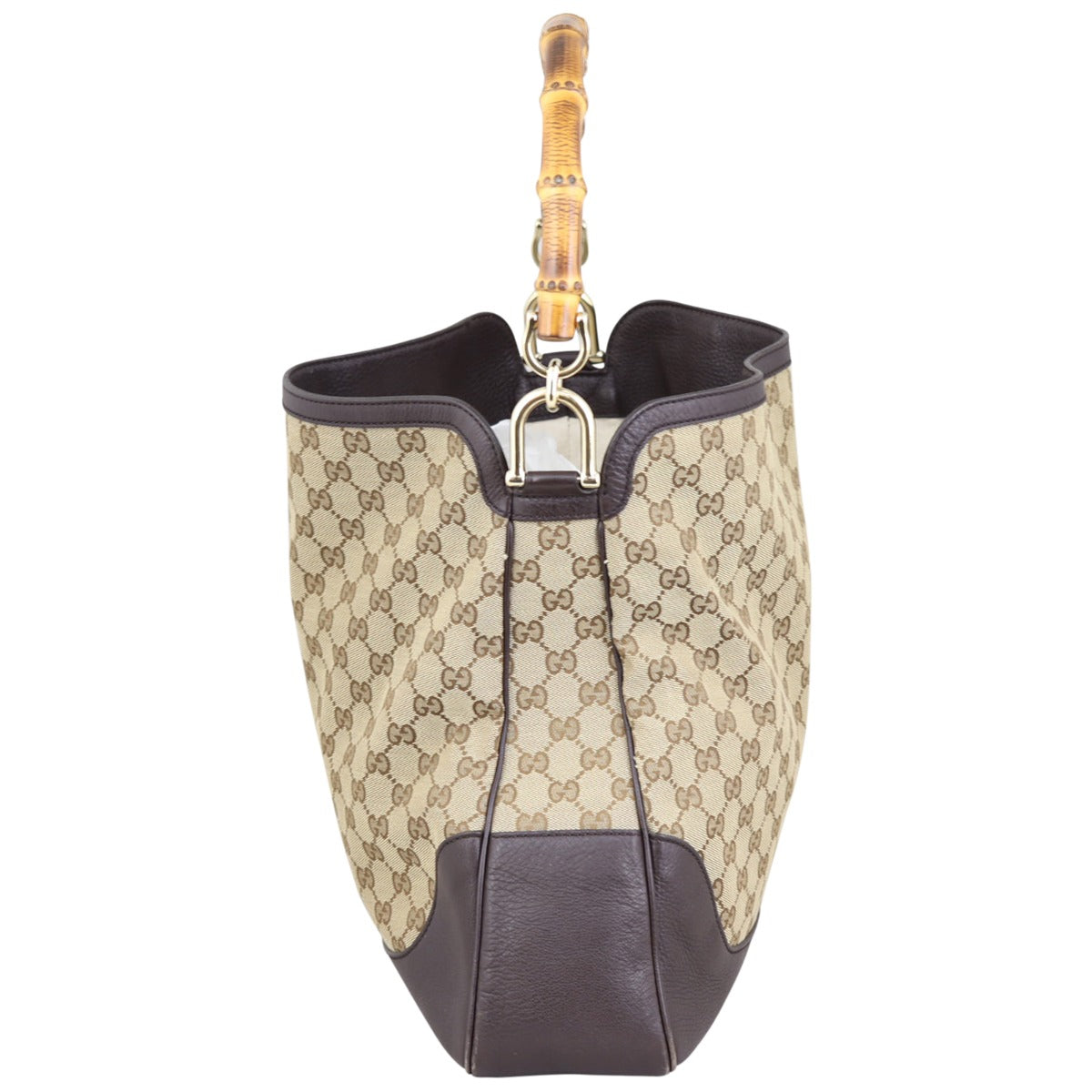 Gucci GG Canvas Diana Bamboo Shoulder Bag Side