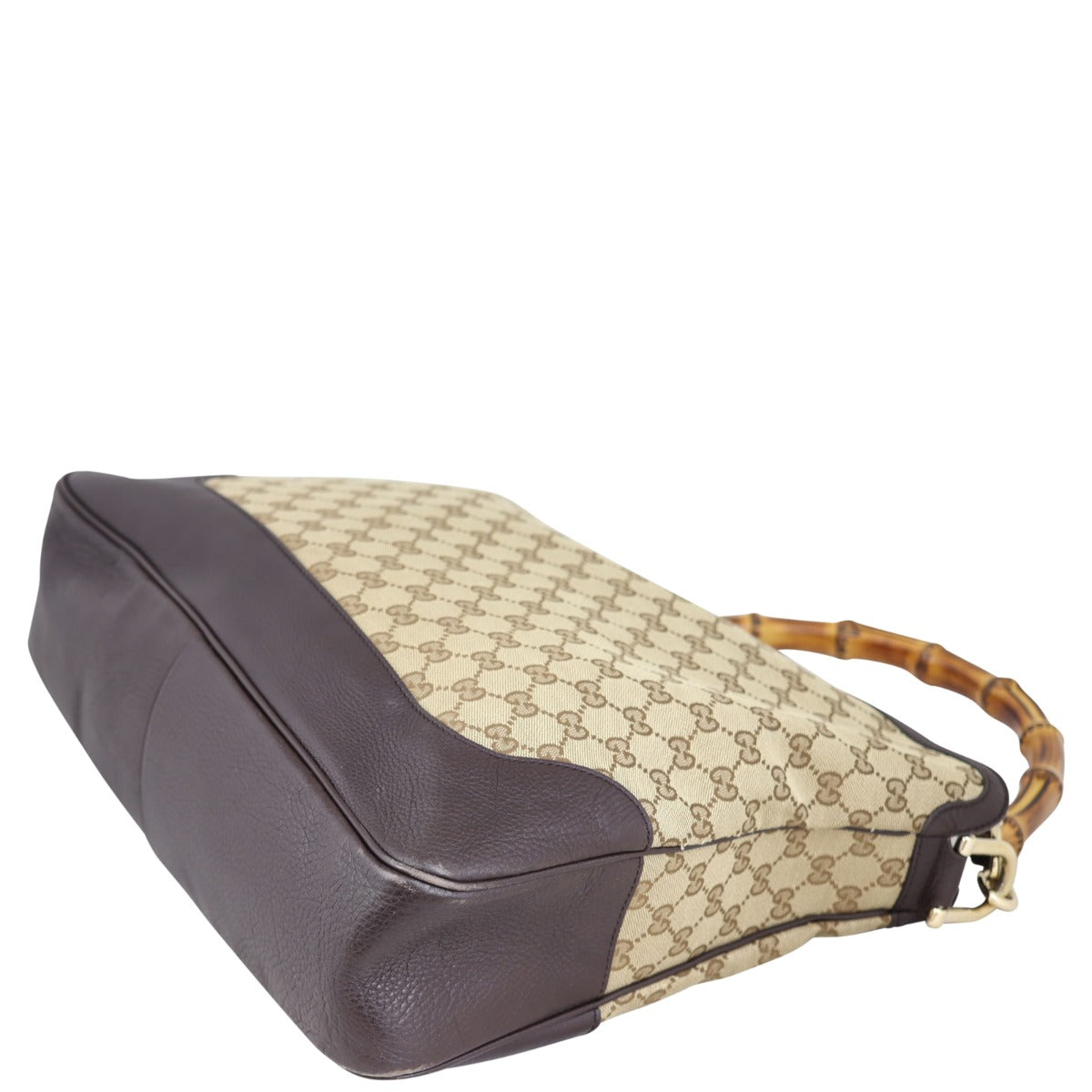 Gucci GG Canvas Diana Bamboo Shoulder Bag Corner