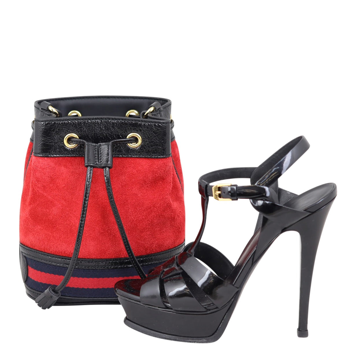 Gucci Ophidia Suede Bucket Bag Mini Shoe
