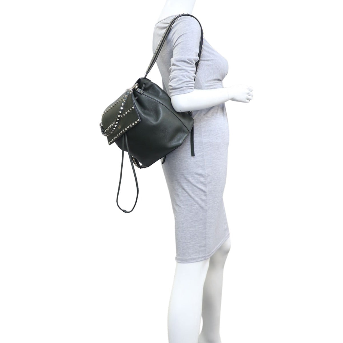 Valentino Rockstud Grainy Calfskin Backpack Mannequin
