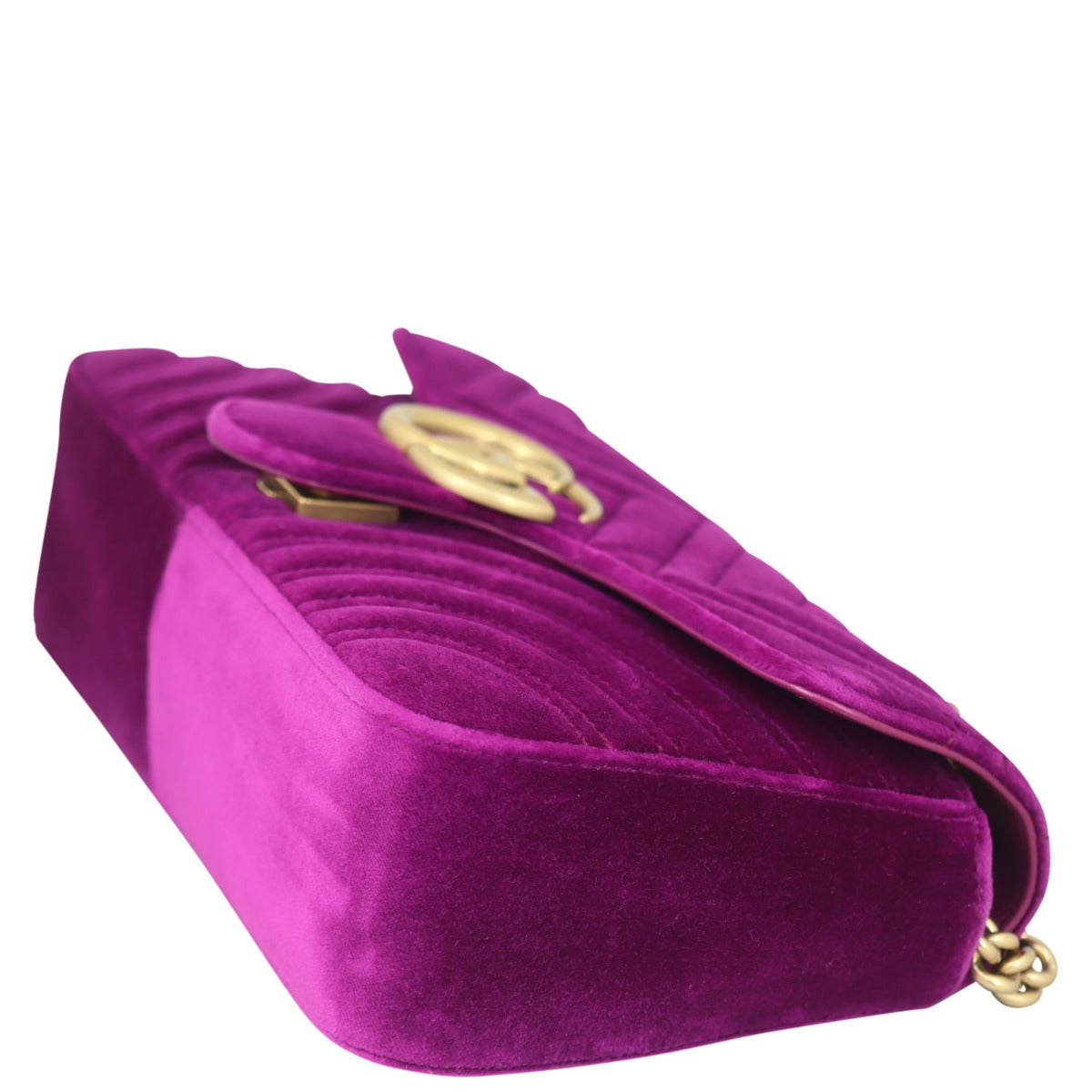 Gucci GG Marmont Velvet Small Shoulder Bag Corner
