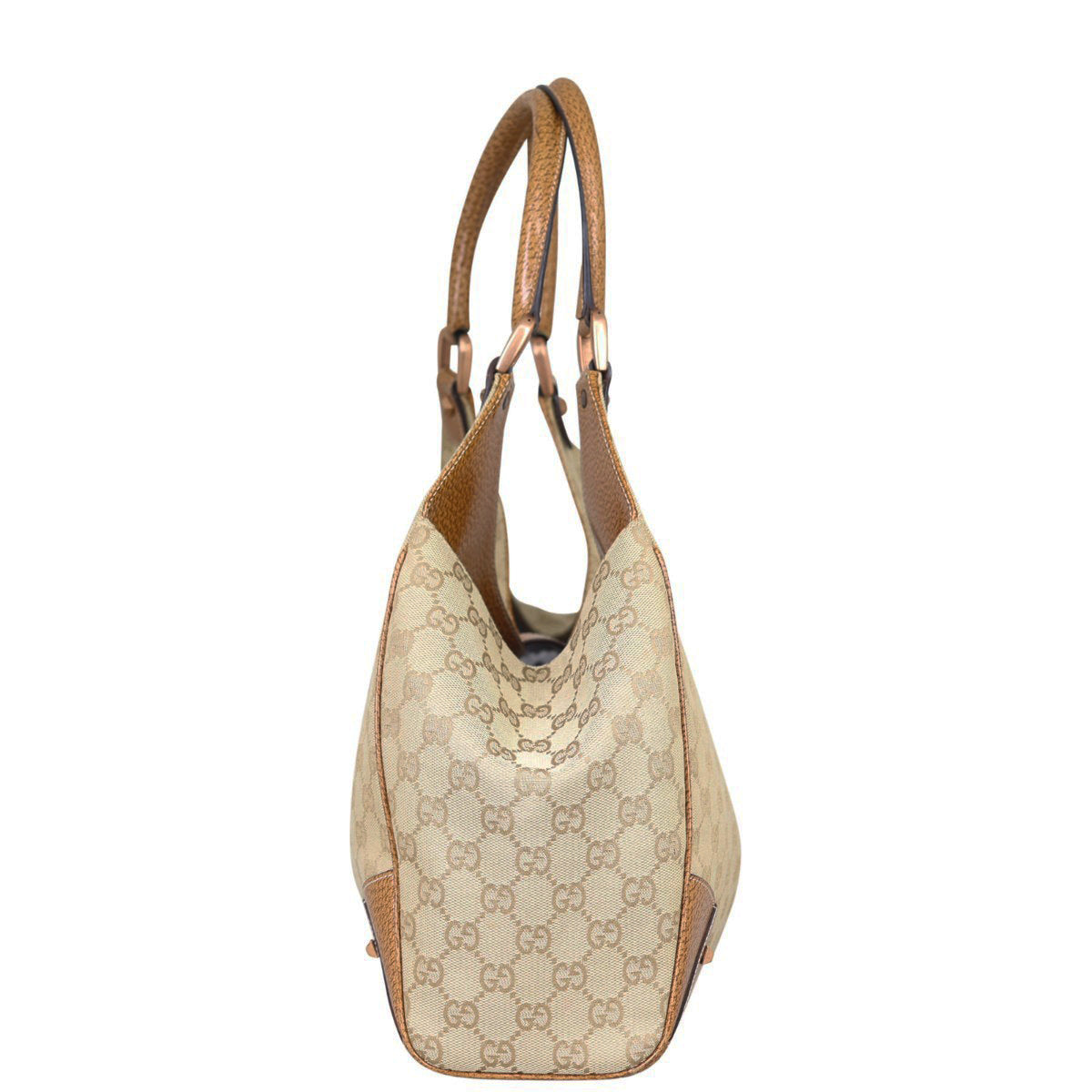 Gucci GG Canvas Jackie Nailhead Tote Side