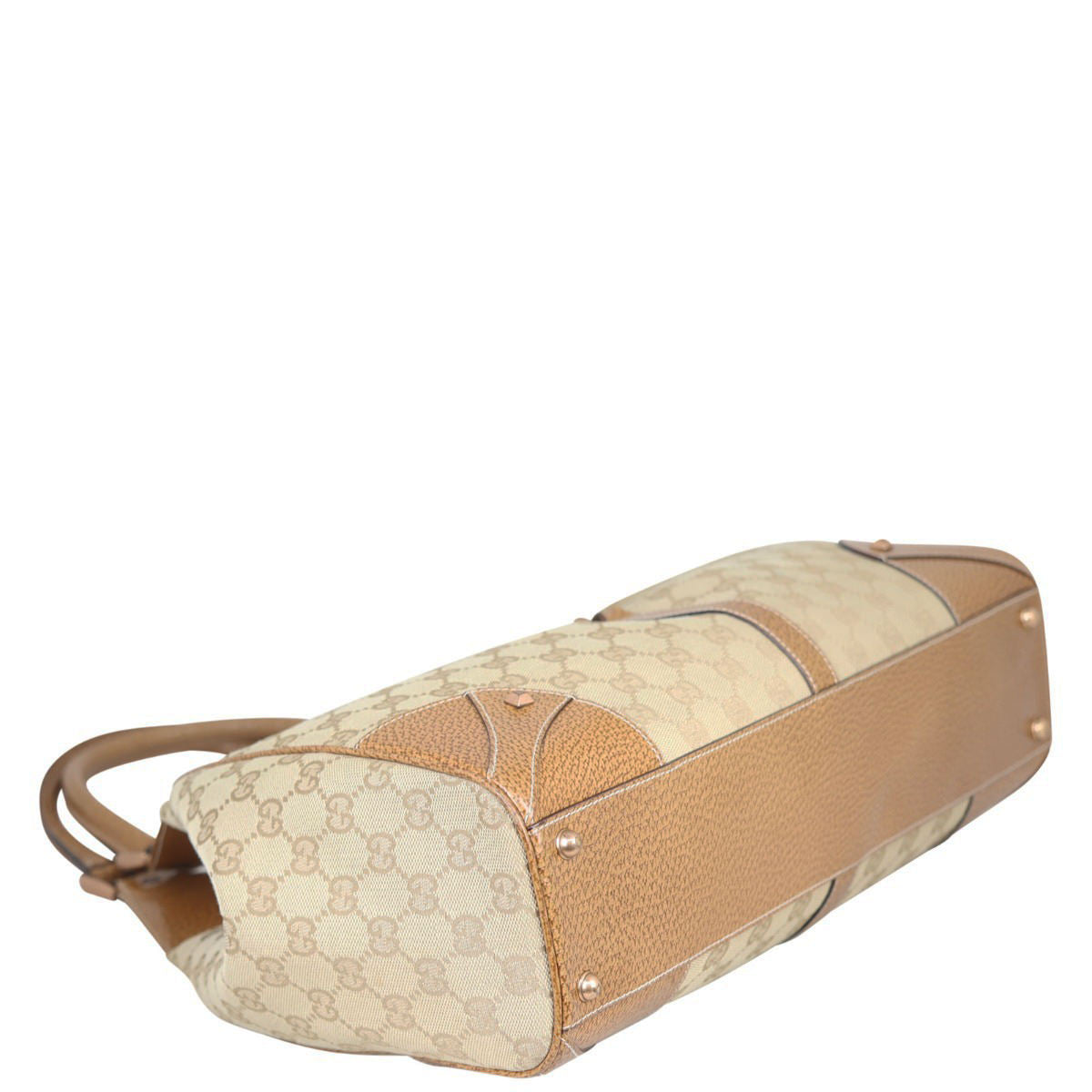 Gucci GG Canvas Jackie Nailhead Tote Corner