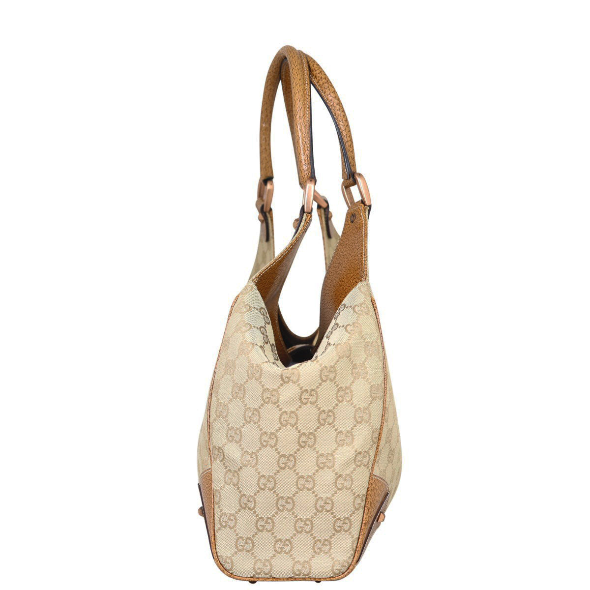 Gucci GG Canvas Jackie Nailhead Tote Side