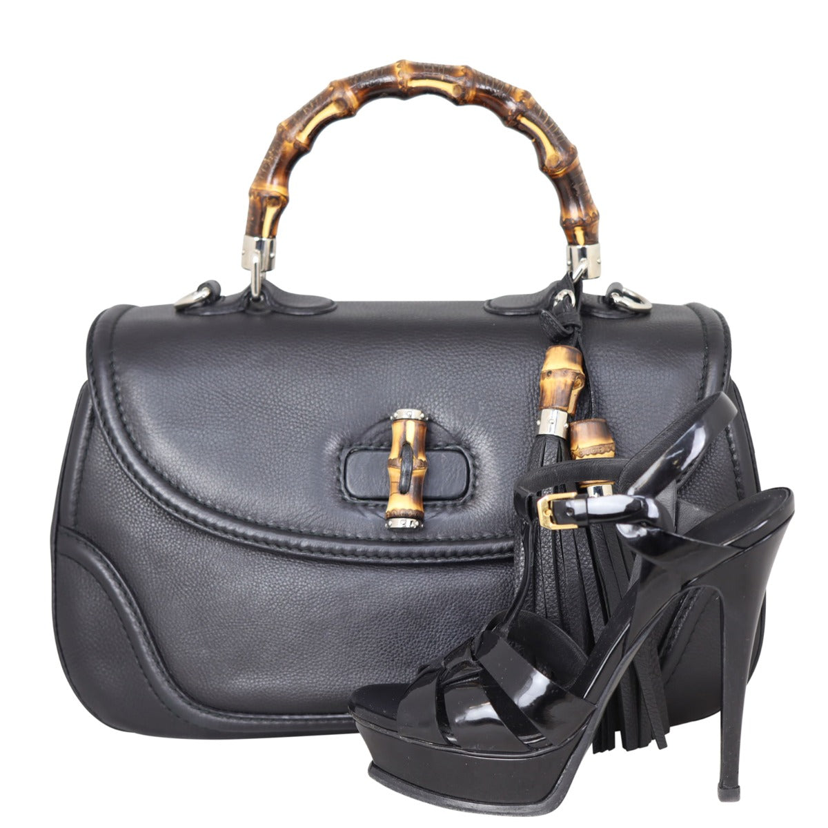 Gucci New Bamboo Top Handle Bag Large Shoe
