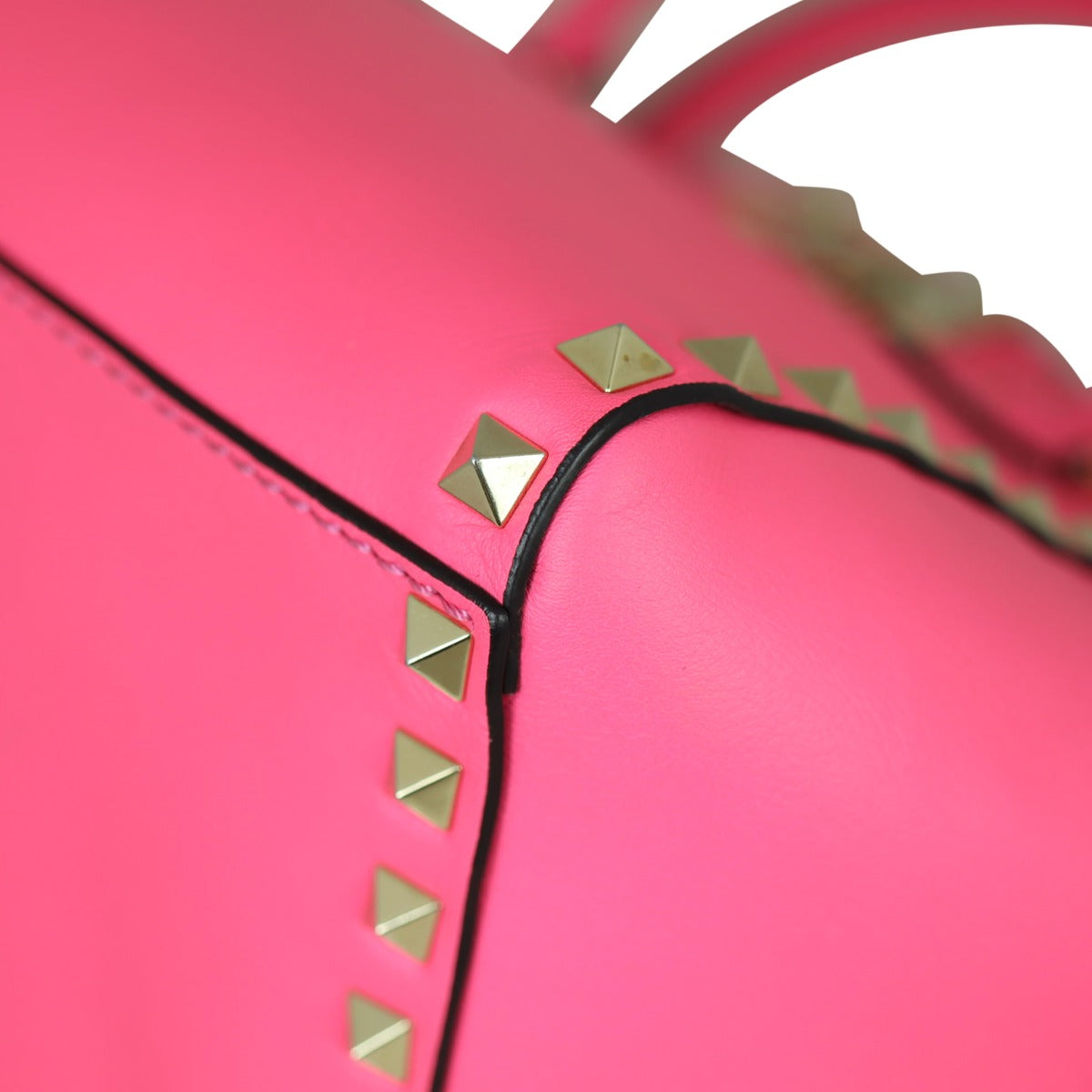 Valentino Rockstud Pagoda Tote Corner
