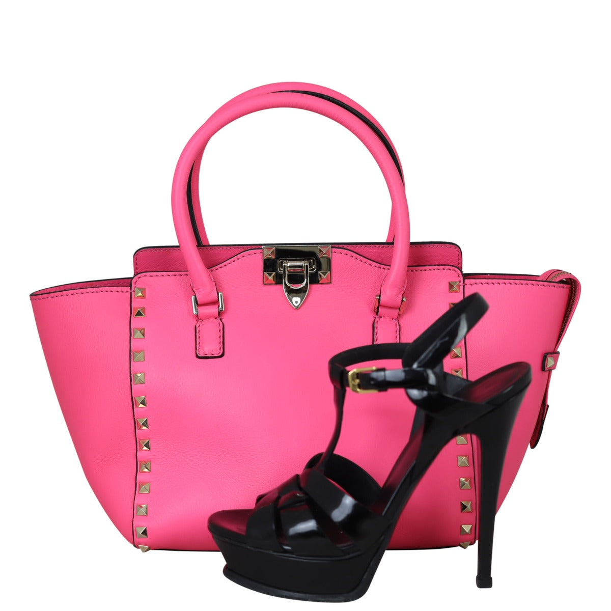 Valentino Rockstud Pagoda Tote Shoe
