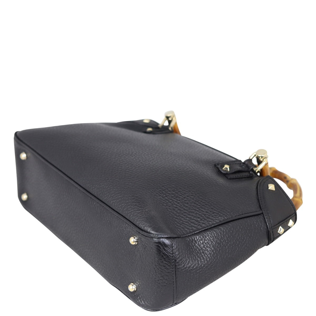 Gucci Bamboo Handle Studded Tote Corner
