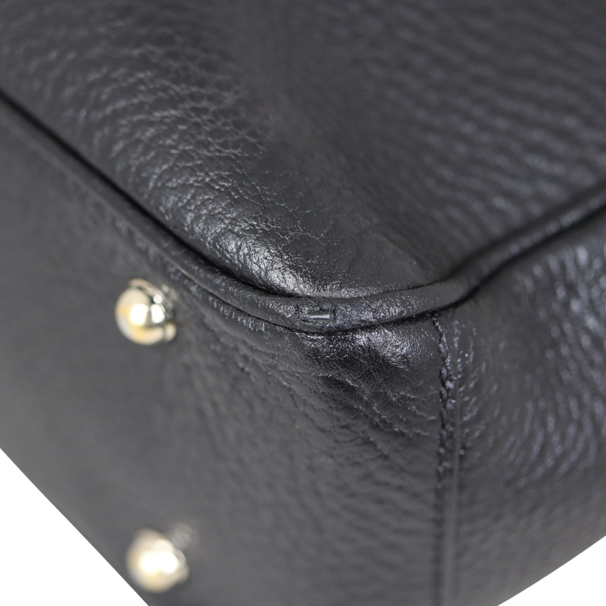 Gucci Bamboo Handle Studded Tote Corner
