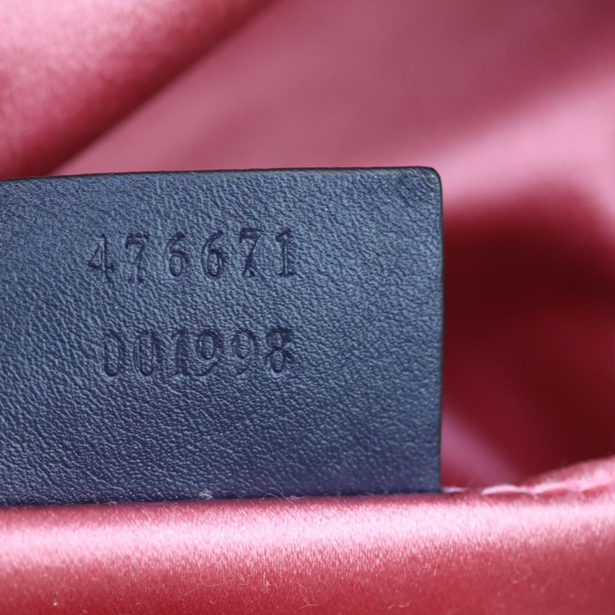 Gucci GG Marmont Denim Backpack Date code
