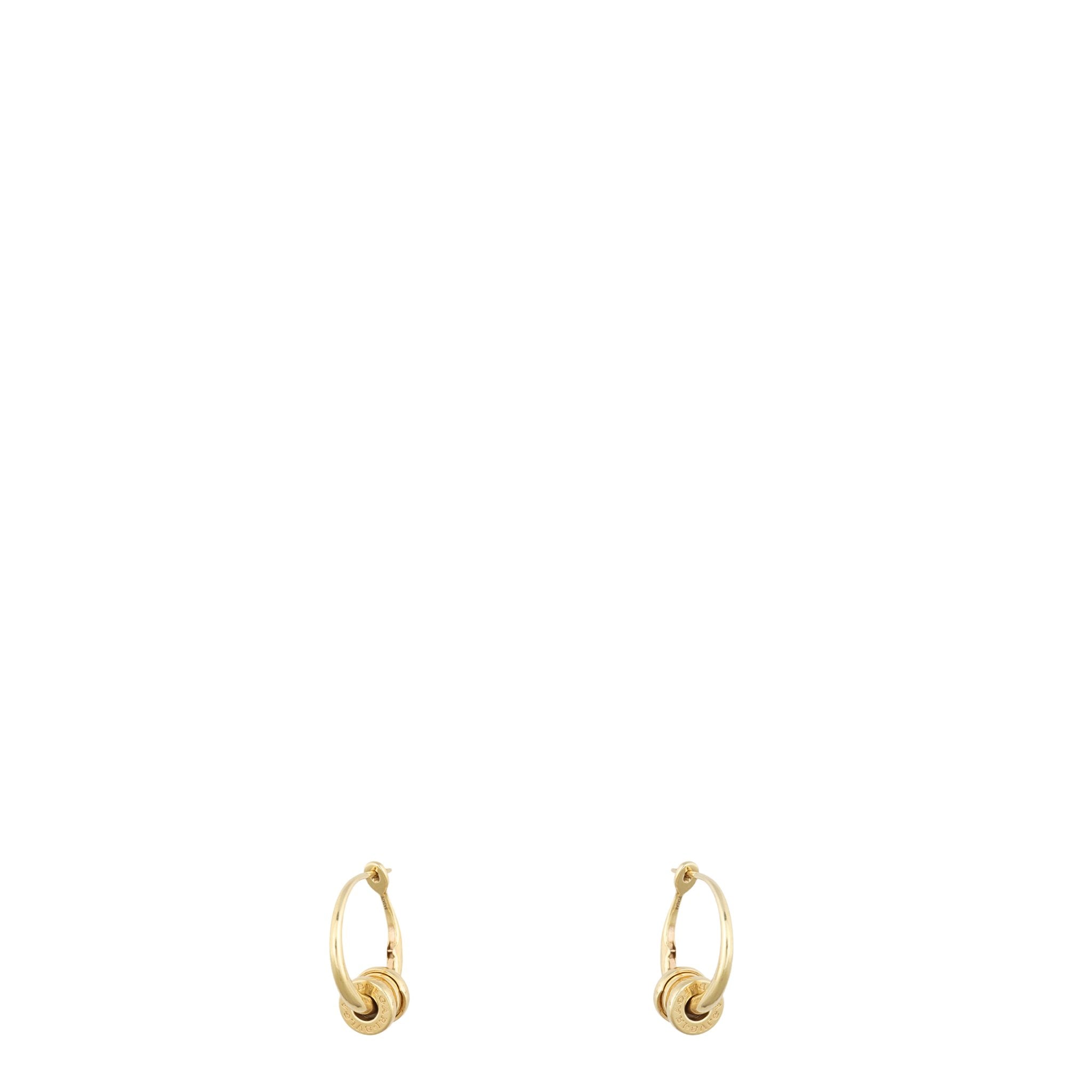 Bvlgari B.Zero1 18k Yellow Gold Hoop Earrings Small