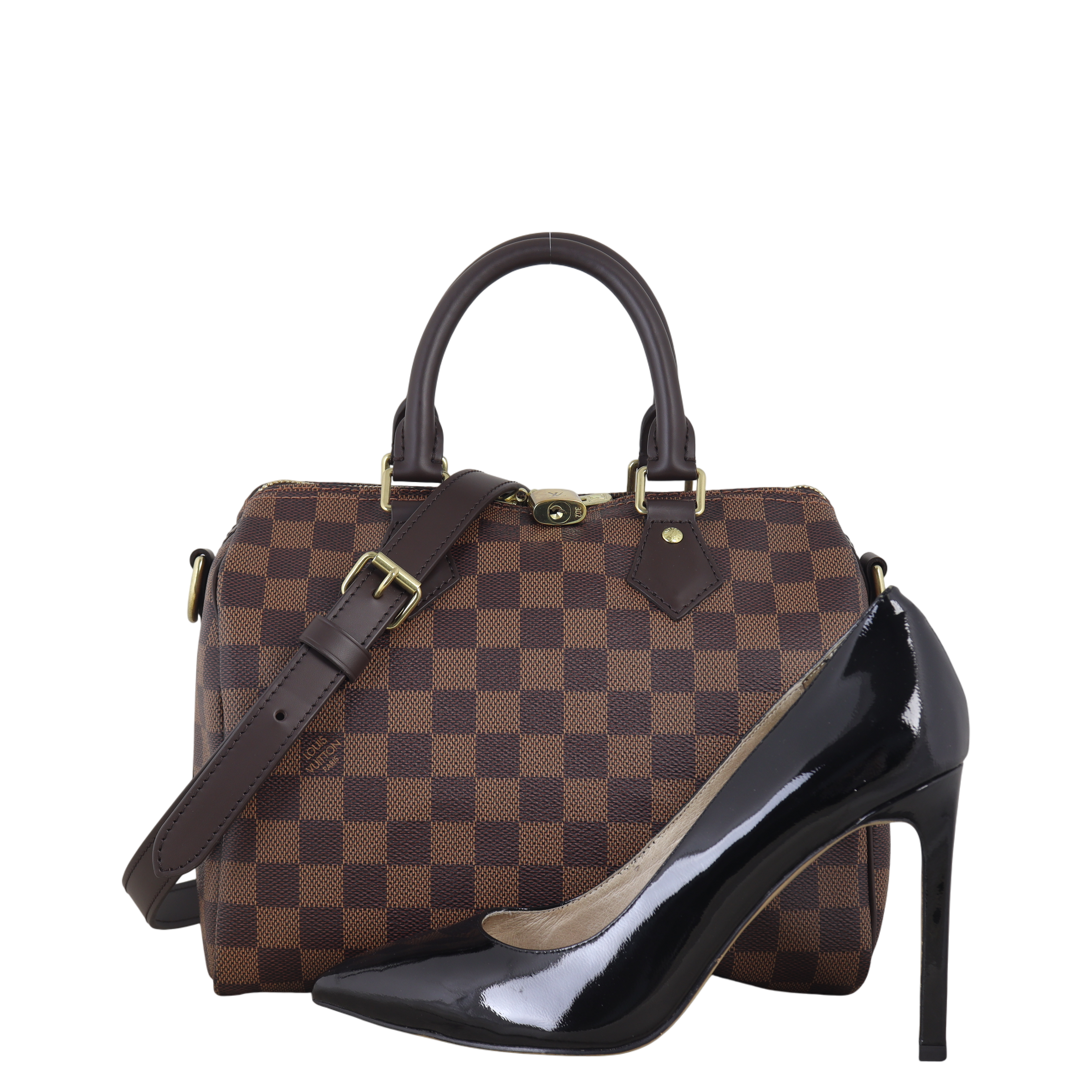 Louis Vuitton Speedy 25 Bandouliere Damier Ebene