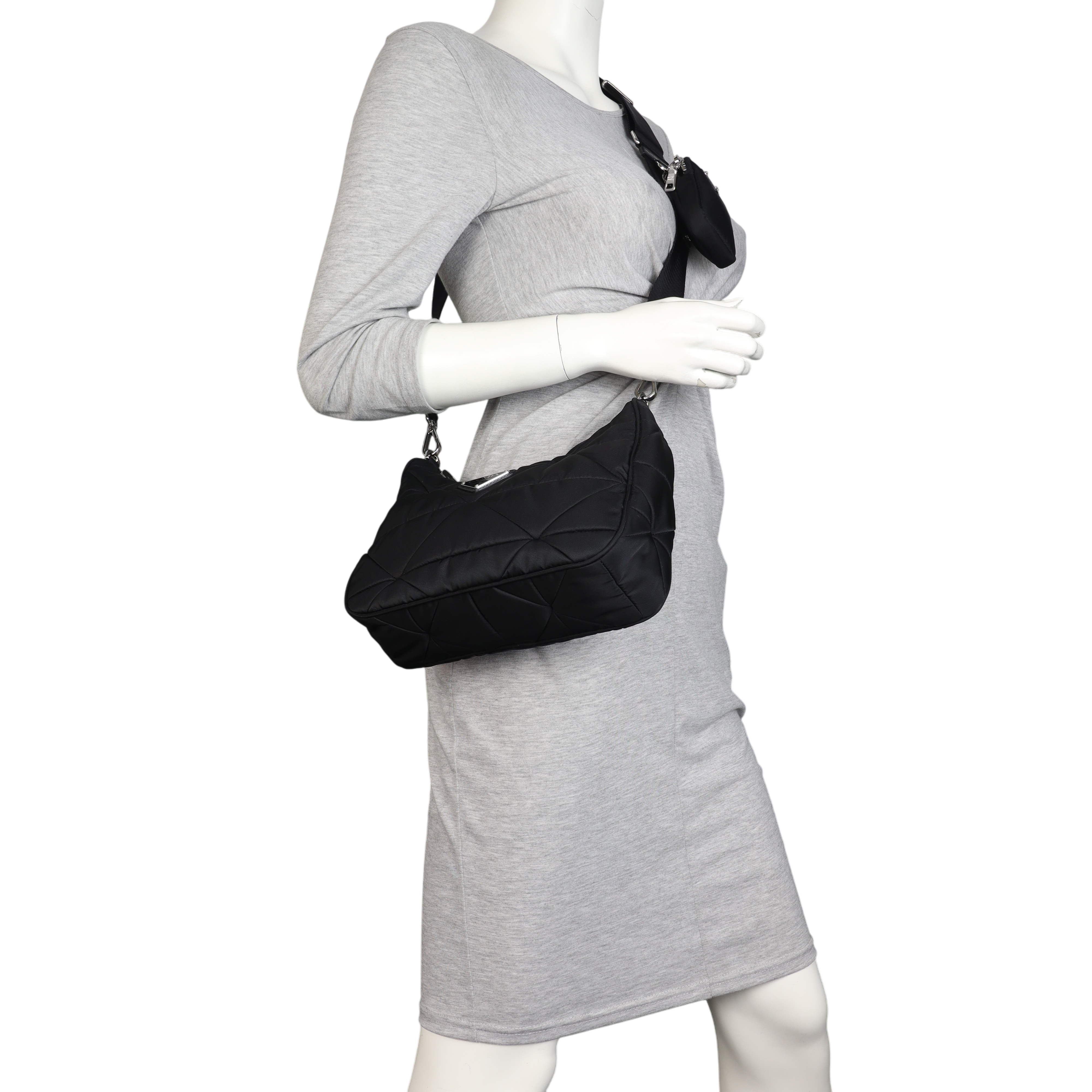 Prada Re-Nylon Patchwork Tessuto Padded Shoulder Bag