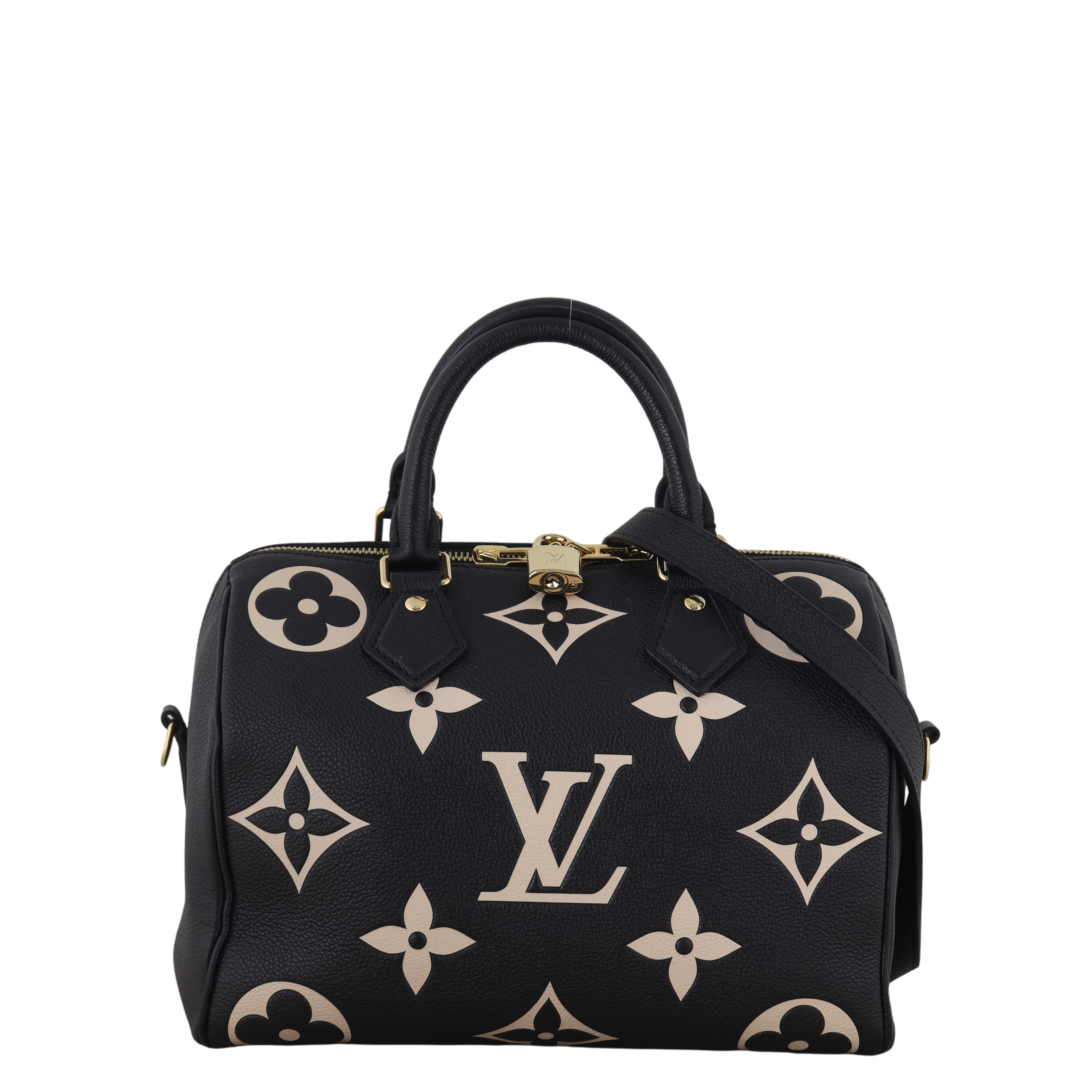 Louis Vuitton Speedy 25 Bandouliere Monogram Empreinte Giant Bicolour