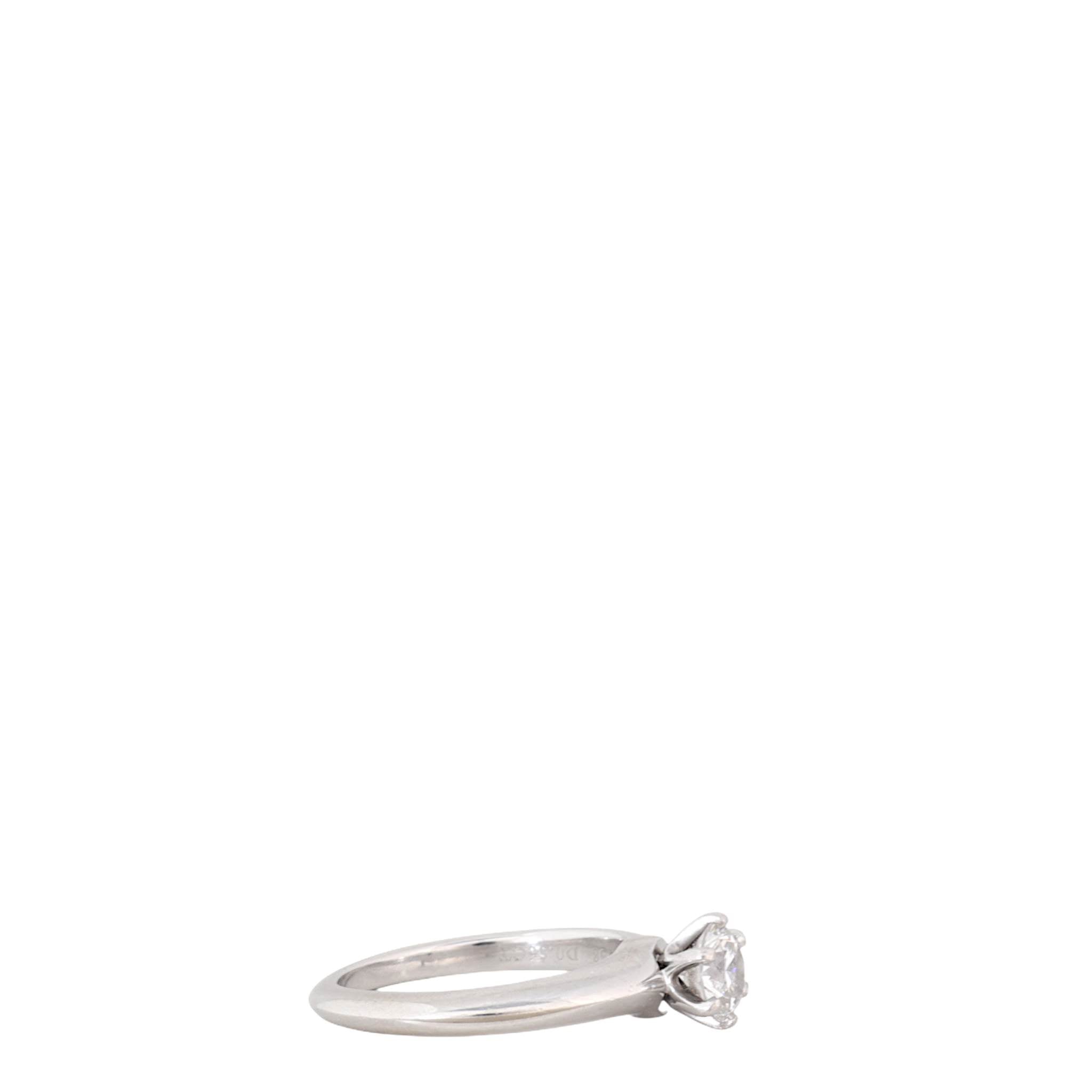 Tiffany & Co Setting Solitaire Diamond Platinum Ring