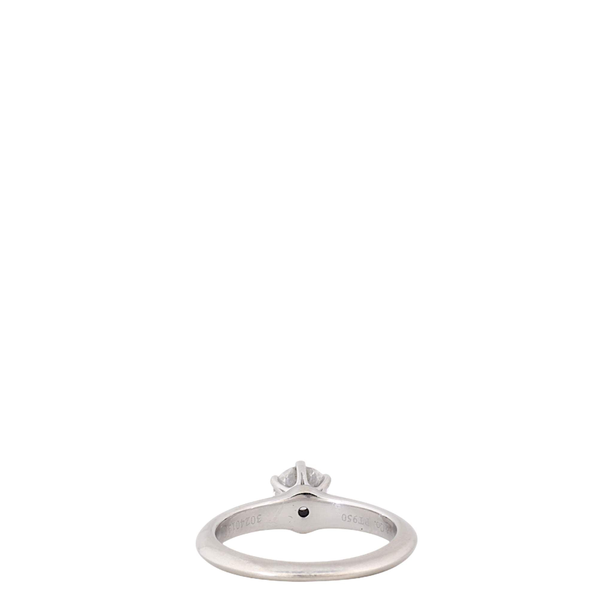 Tiffany & Co Setting Solitaire Diamond Platinum Ring