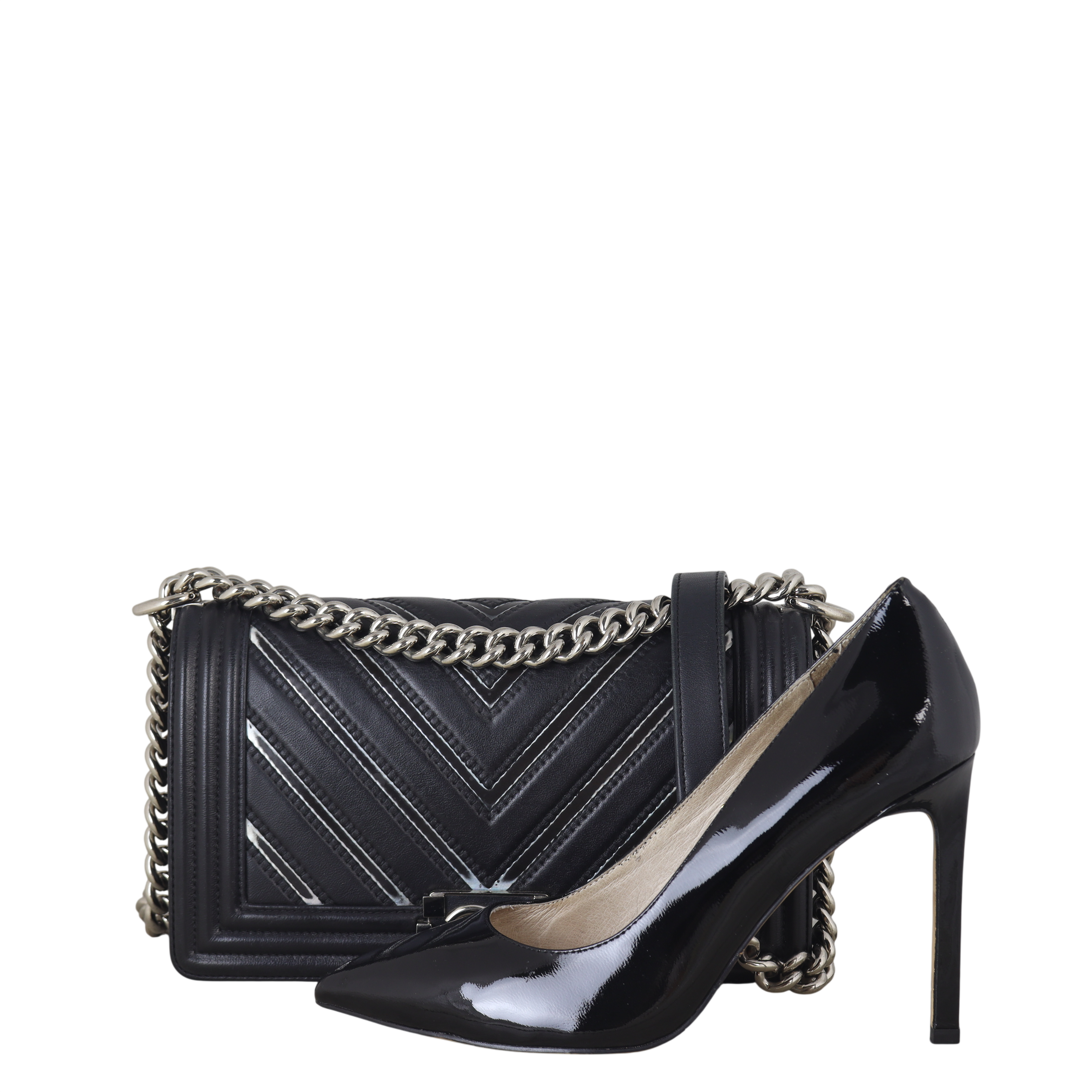 Chanel Boy Old Medium Chevron Holographic