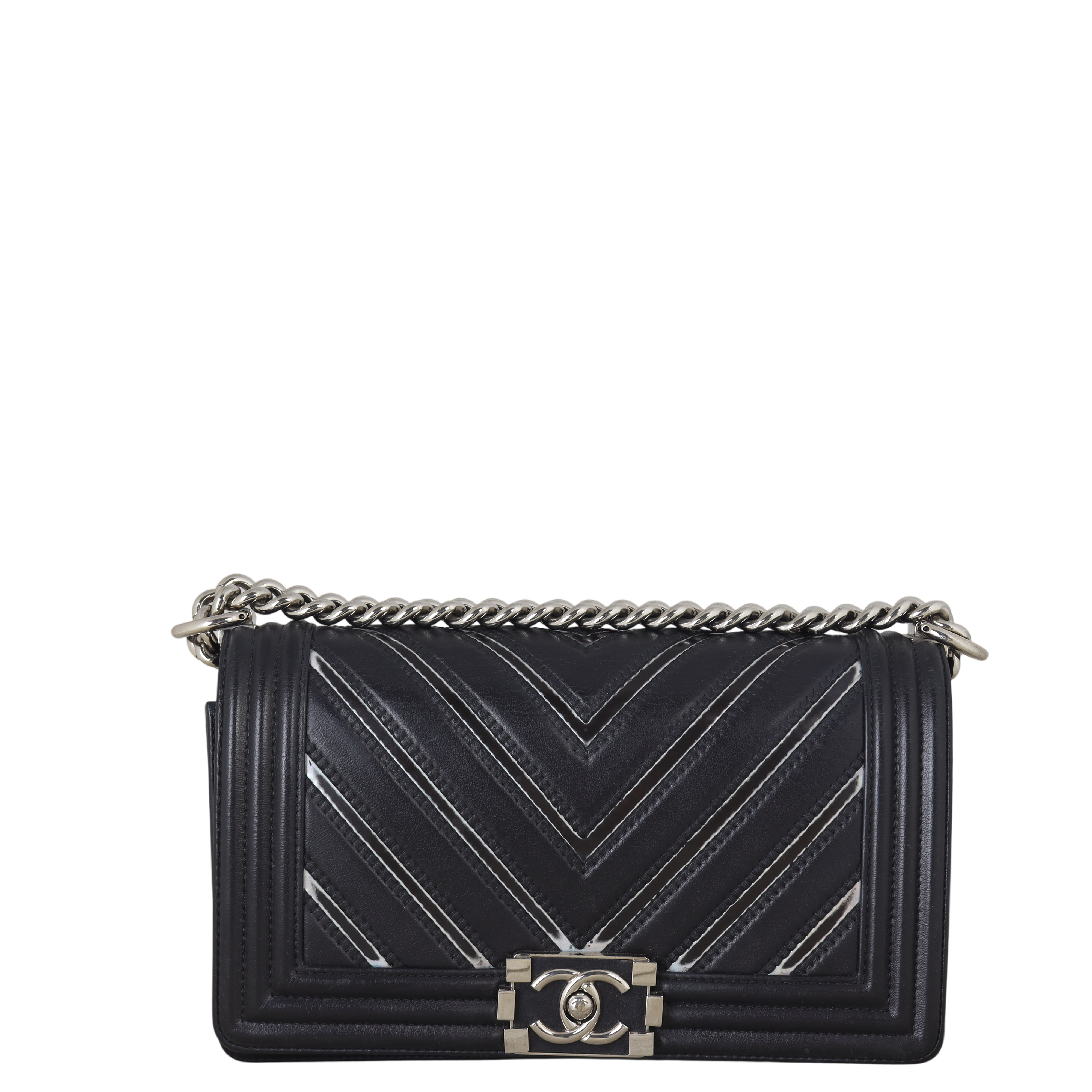 Chanel Boy Old Medium Chevron Holographic
