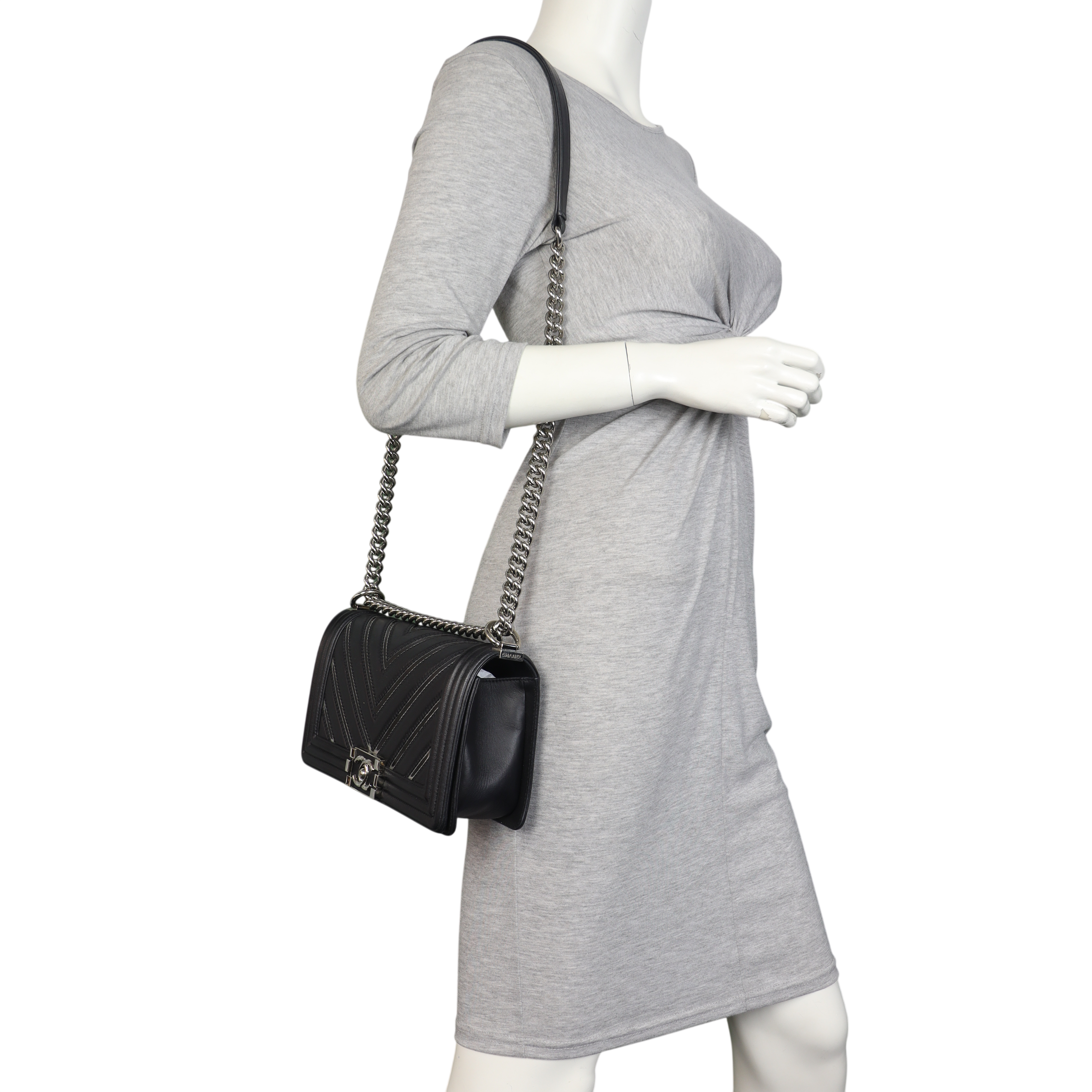 Chanel Boy Old Medium Chevron Holographic