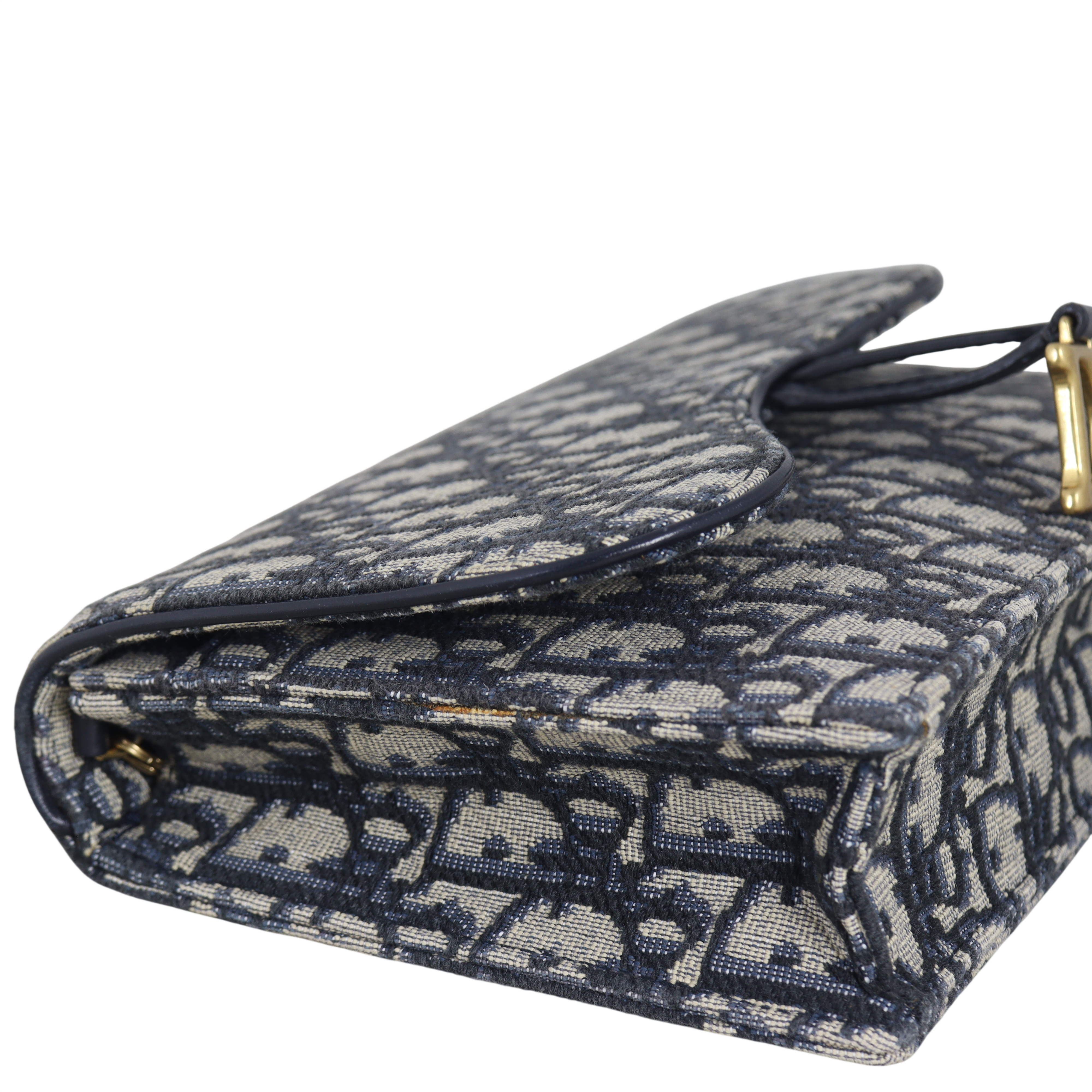 Dior Saddle Pouch Wallet on Chain Oblique