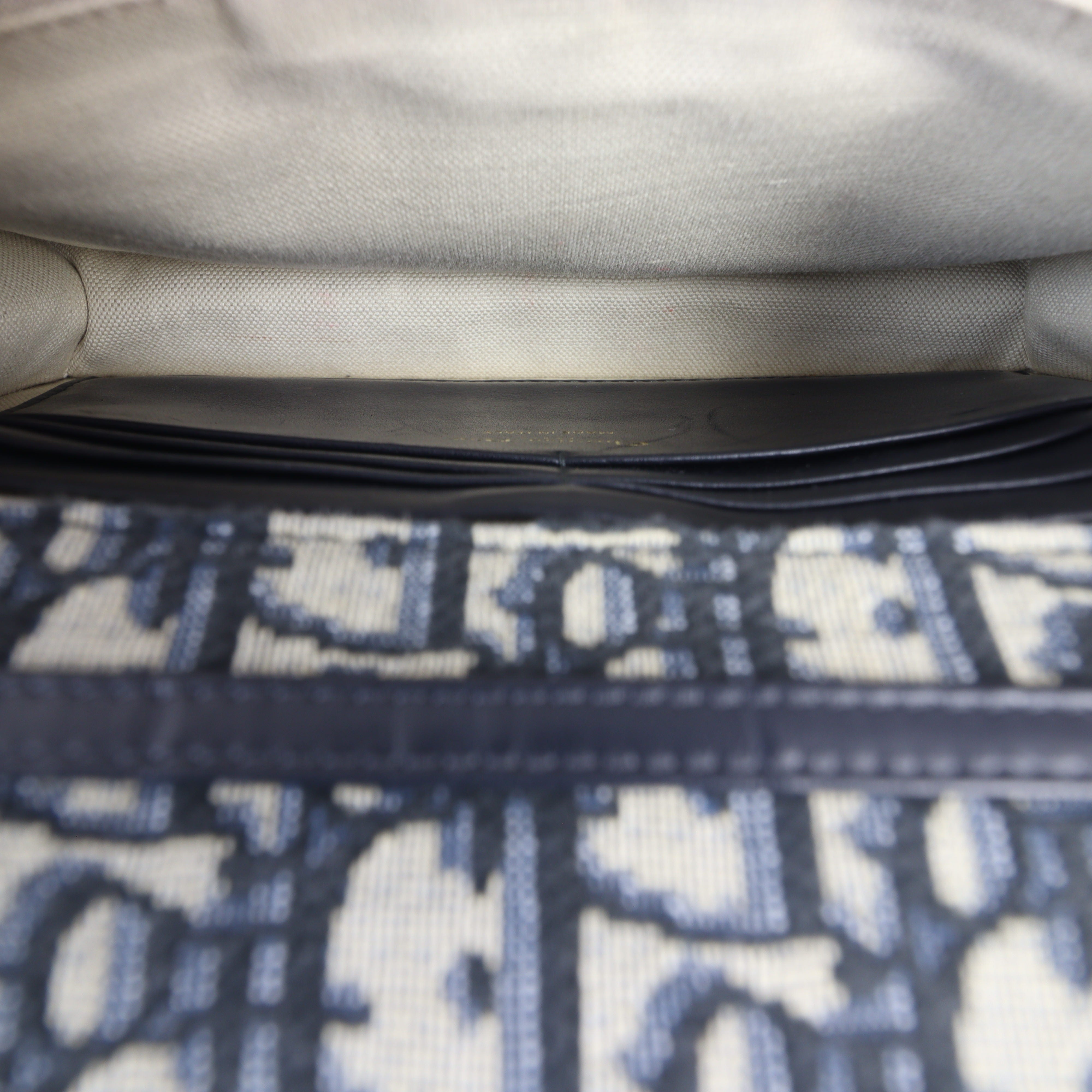 Dior Saddle Pouch Wallet on Chain Oblique