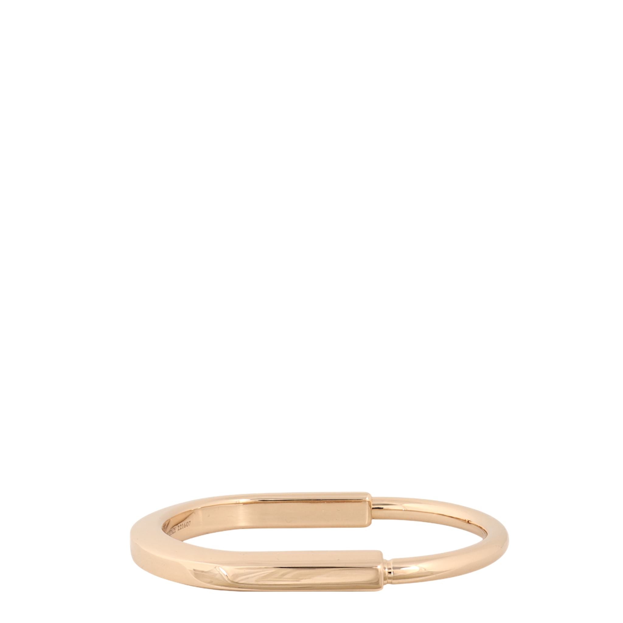 Tiffany & Co Lock 18k Rose Gold Bangle