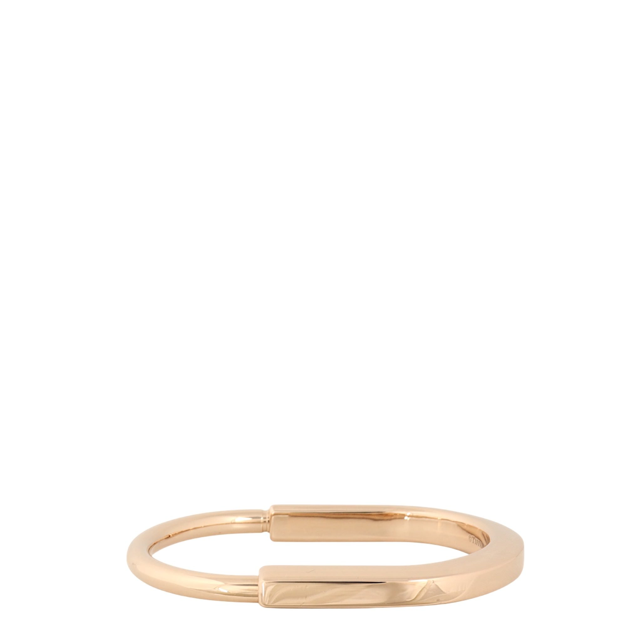 Tiffany & Co Lock 18k Rose Gold Bangle