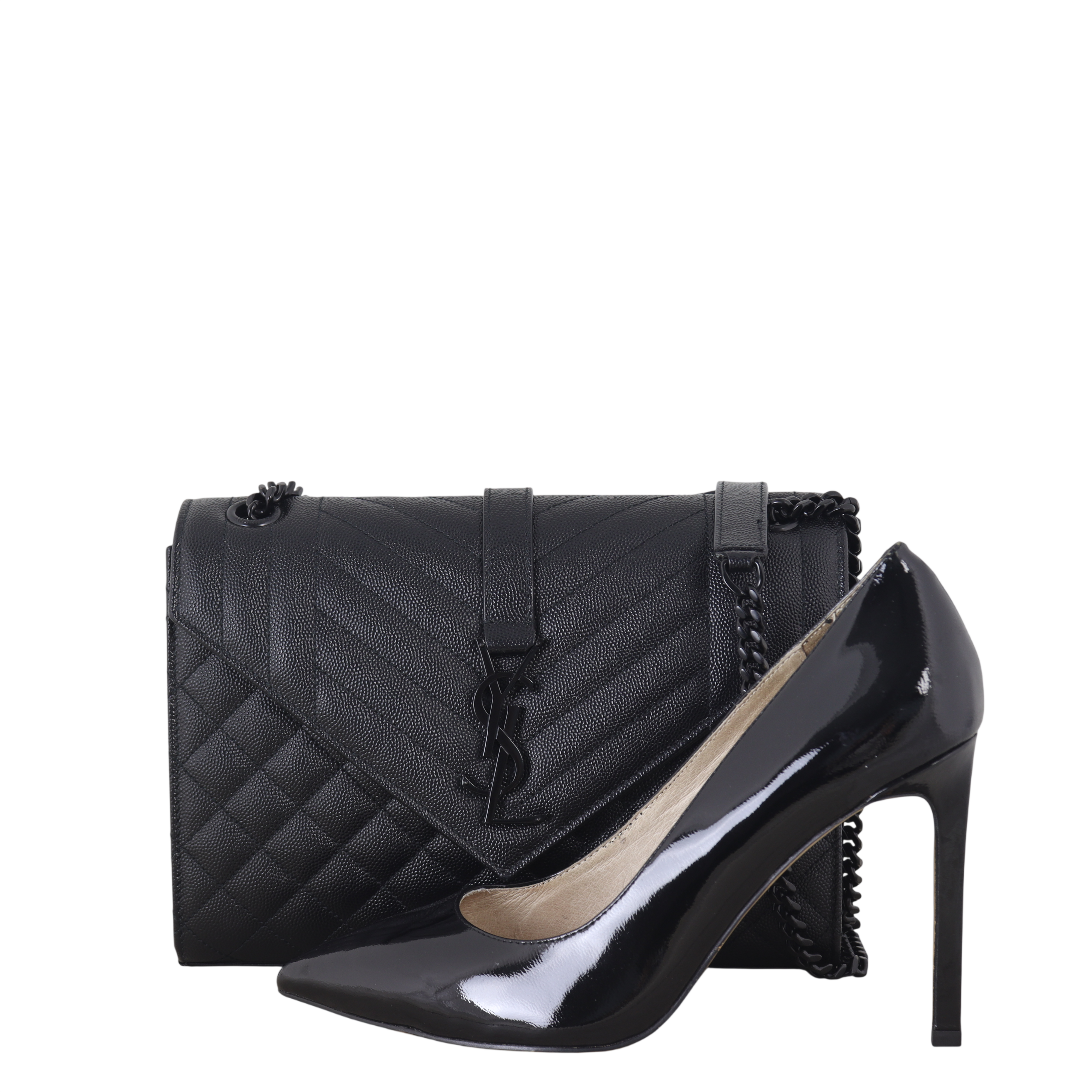 Saint Laurent Monogram Mix Matelasse Envelope Chain Bag Medium