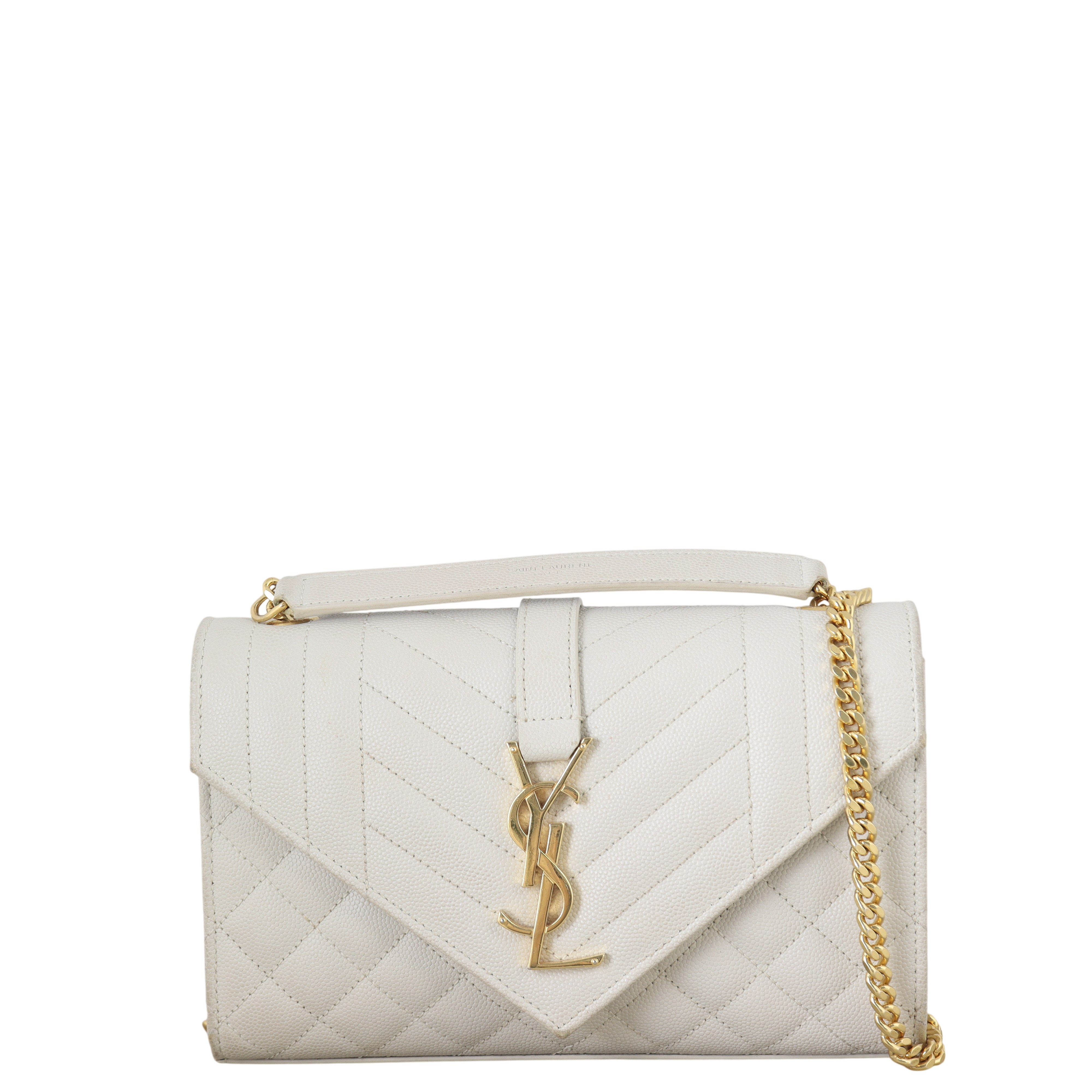 Saint Laurent Monogram Mix Matelasse Envelope Chain Bag Small