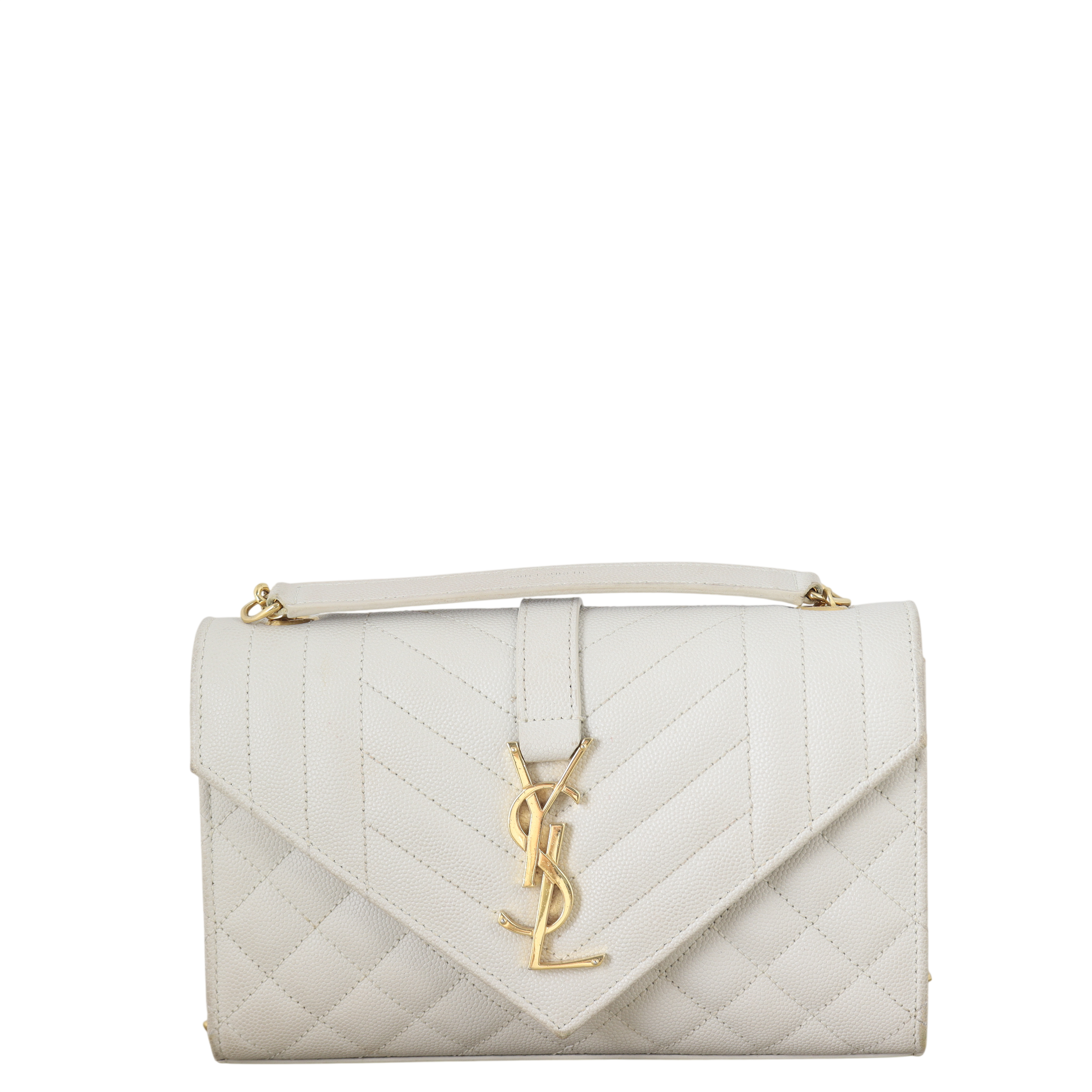 Saint Laurent Monogram Mix Matelasse Envelope Chain Bag Small