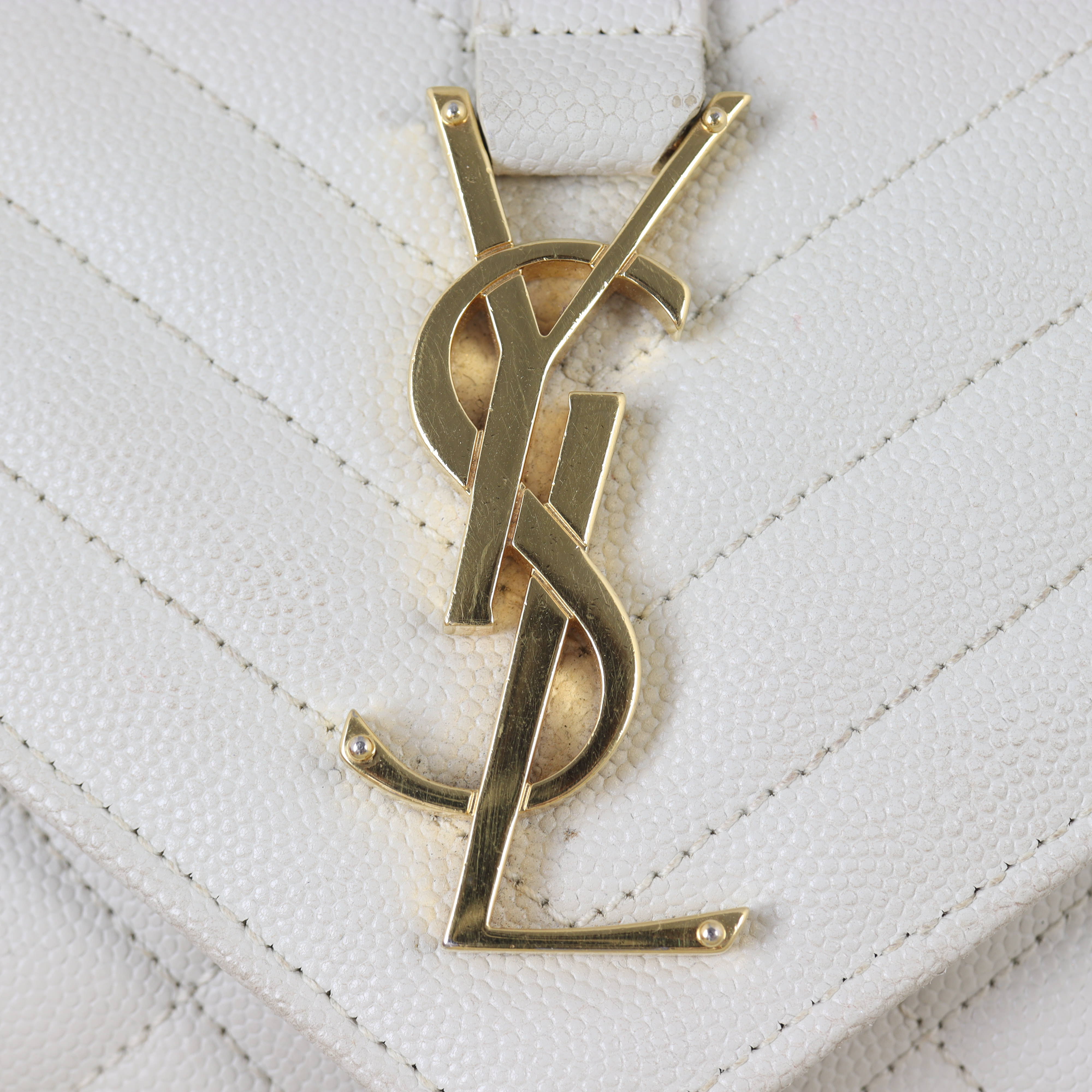 Saint Laurent Monogram Mix Matelasse Envelope Chain Bag Small