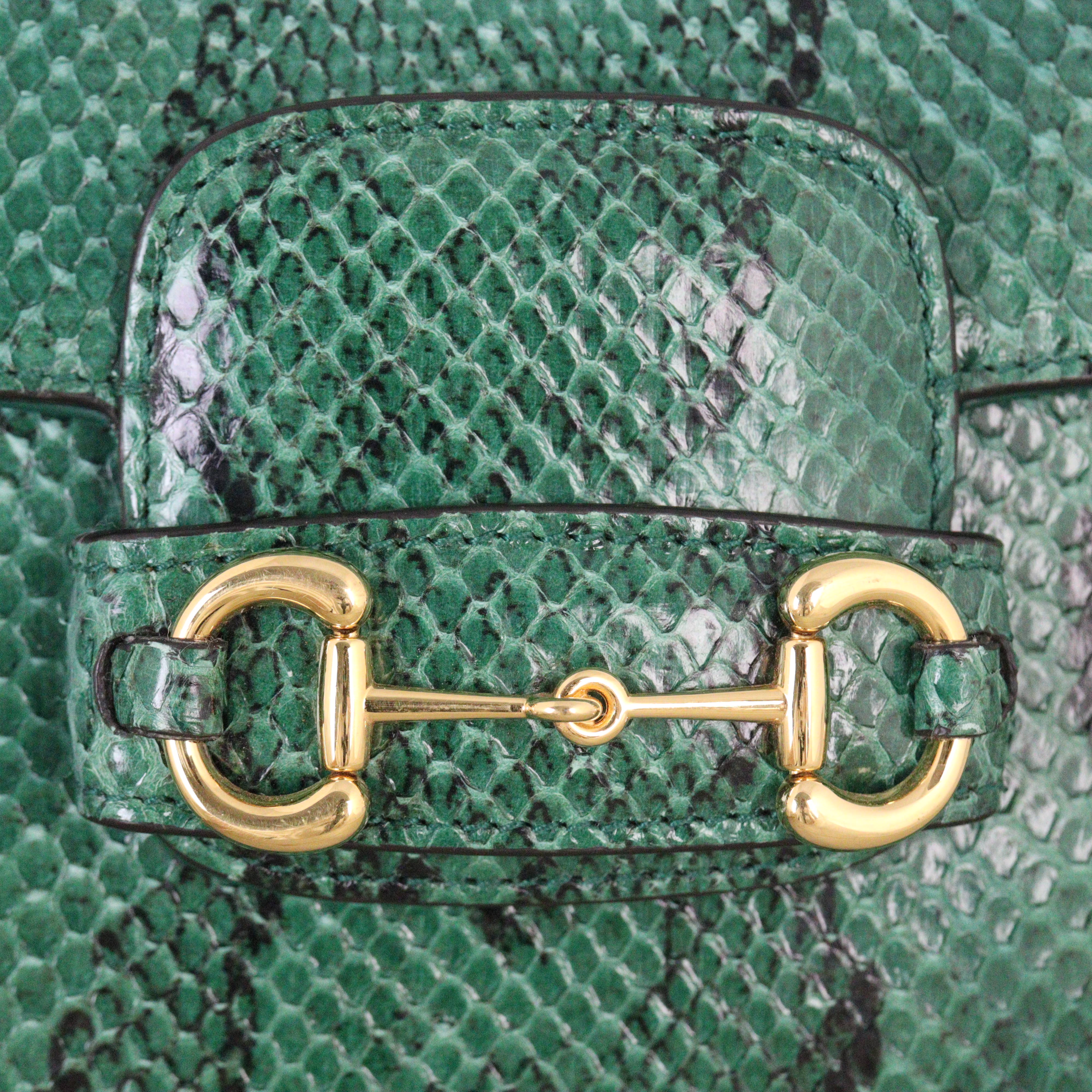 Gucci Horsebit 1955 Shoulder Bag Mini Python