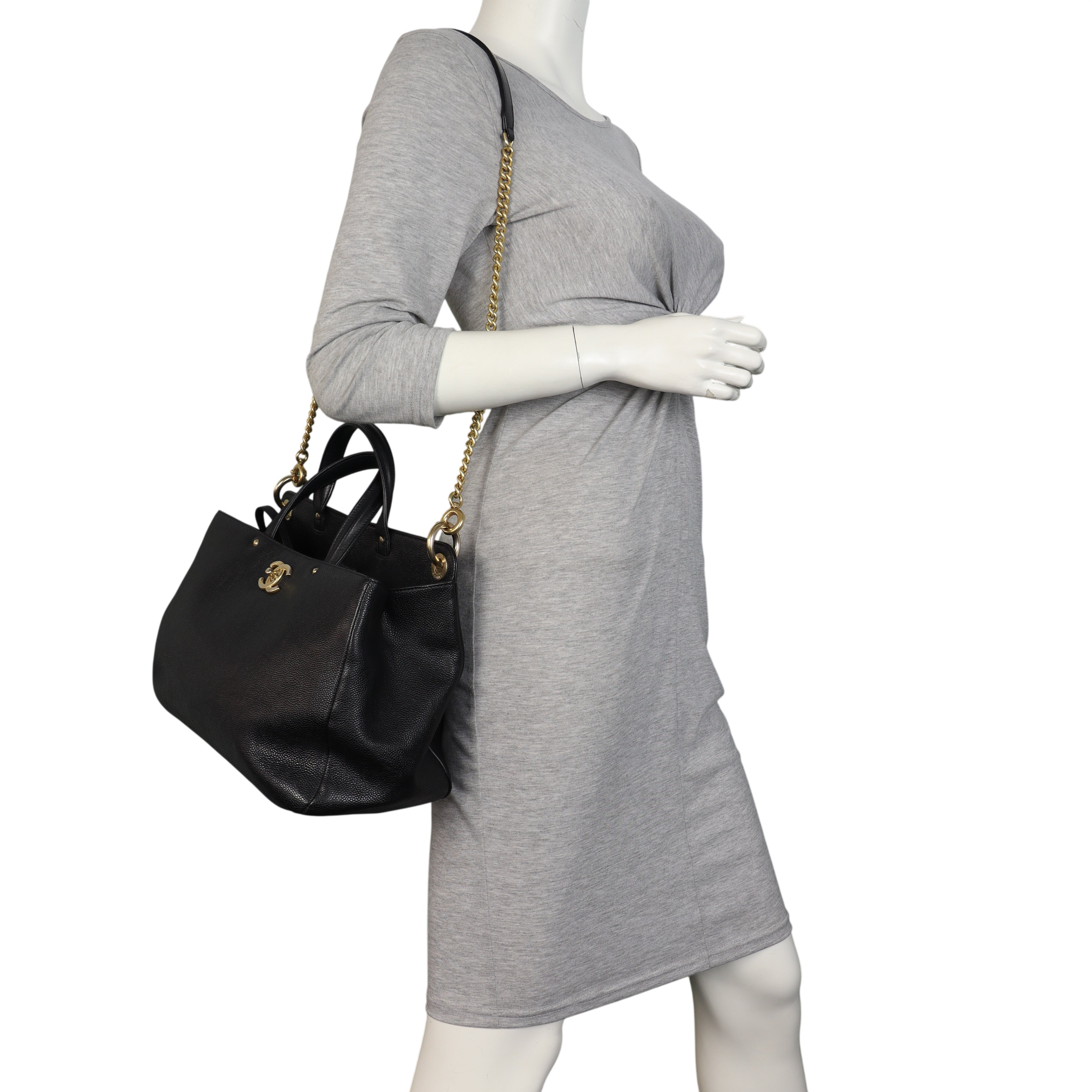 Chanel Caviar Shopping Tote Large