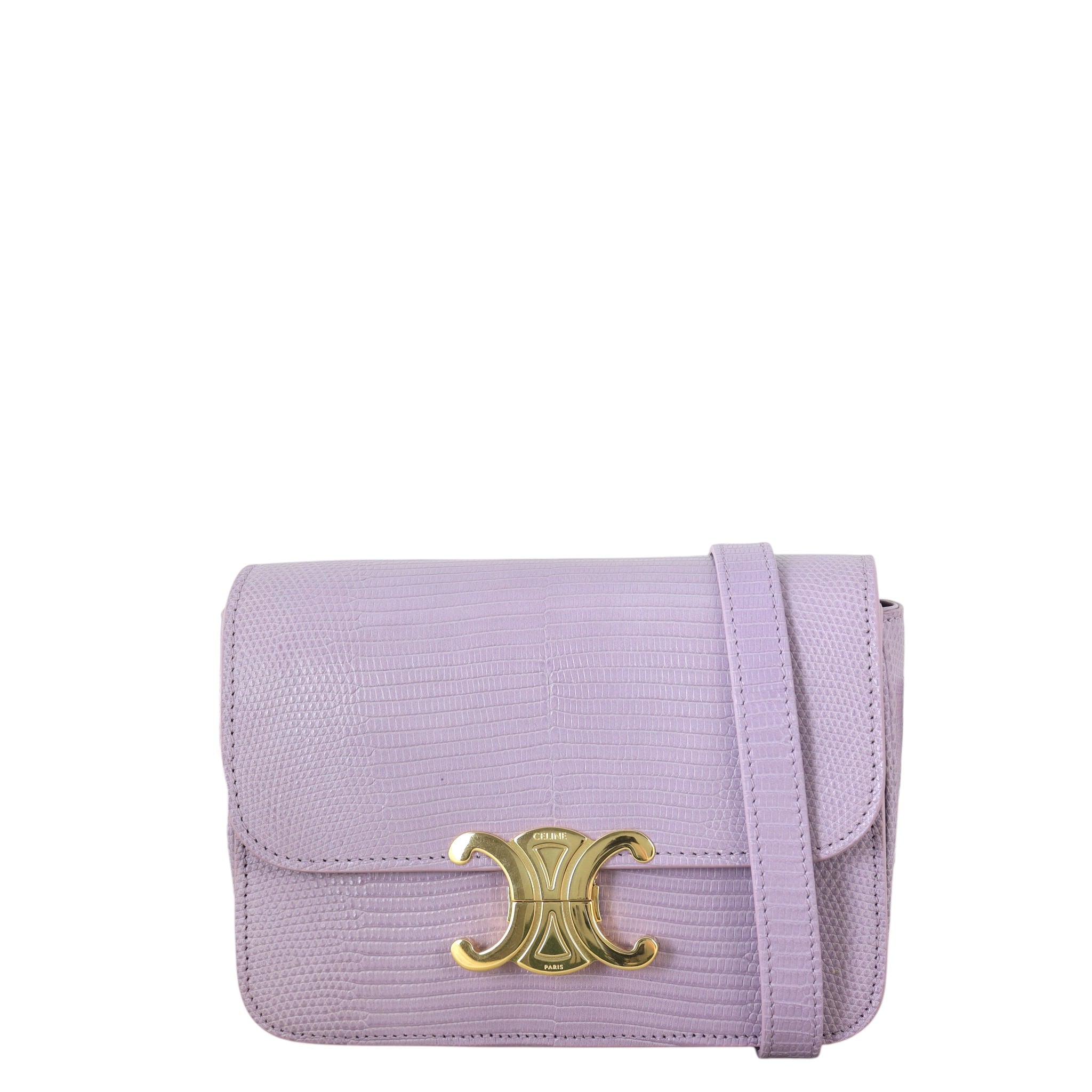 Celine Teen Triomphe Crossbody Lizard
