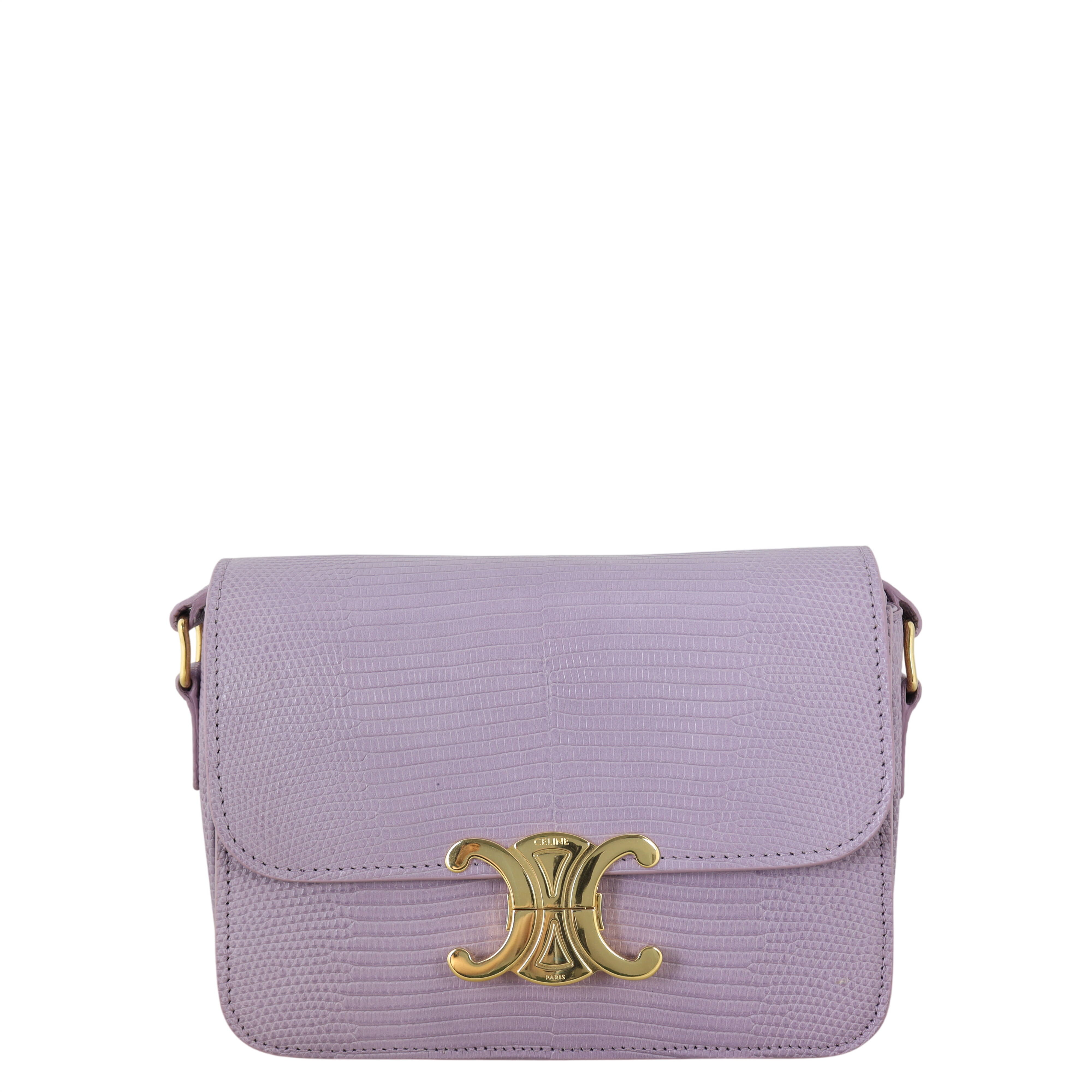 Celine Teen Triomphe Crossbody Lizard